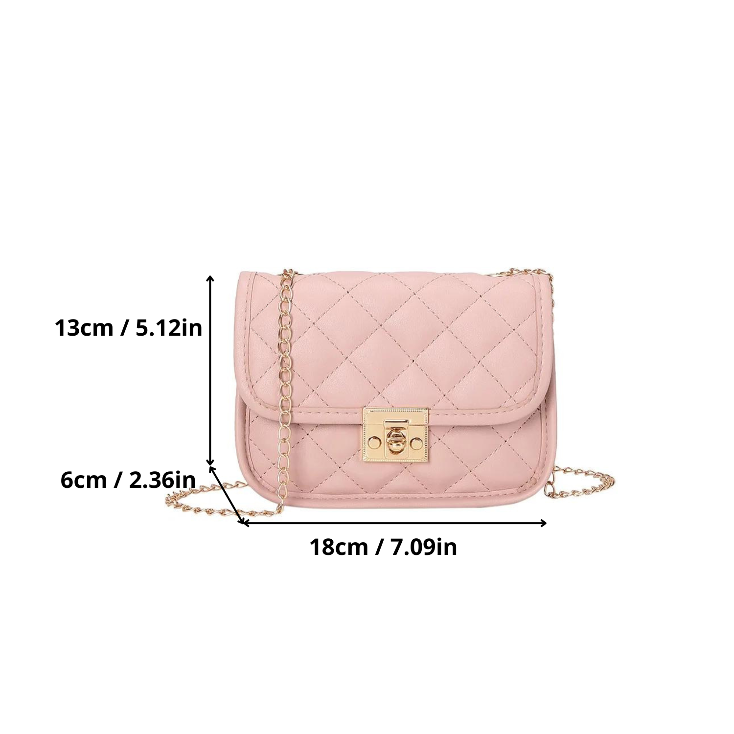 Elegant Quilted Crossbody Bag with Chain Strap