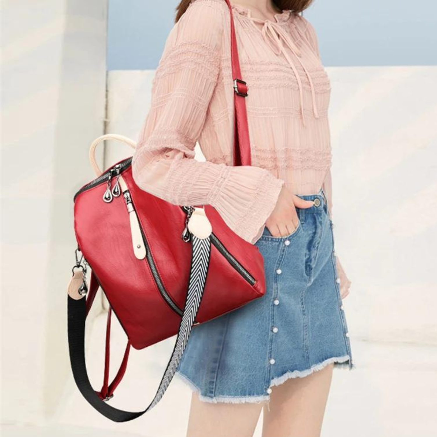 Stylish Duo-Tone Backpack