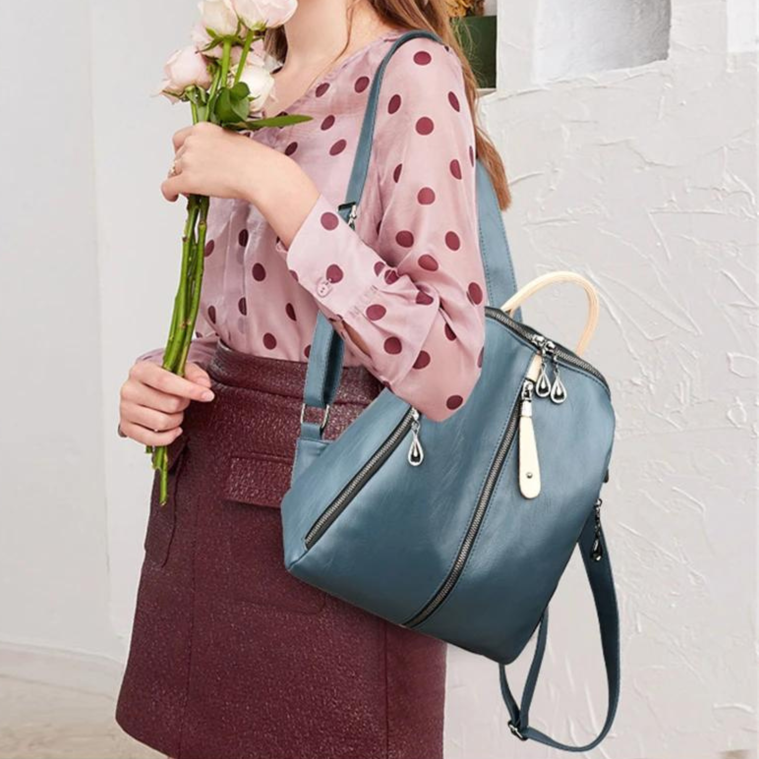 Stylish Duo-Tone Backpack