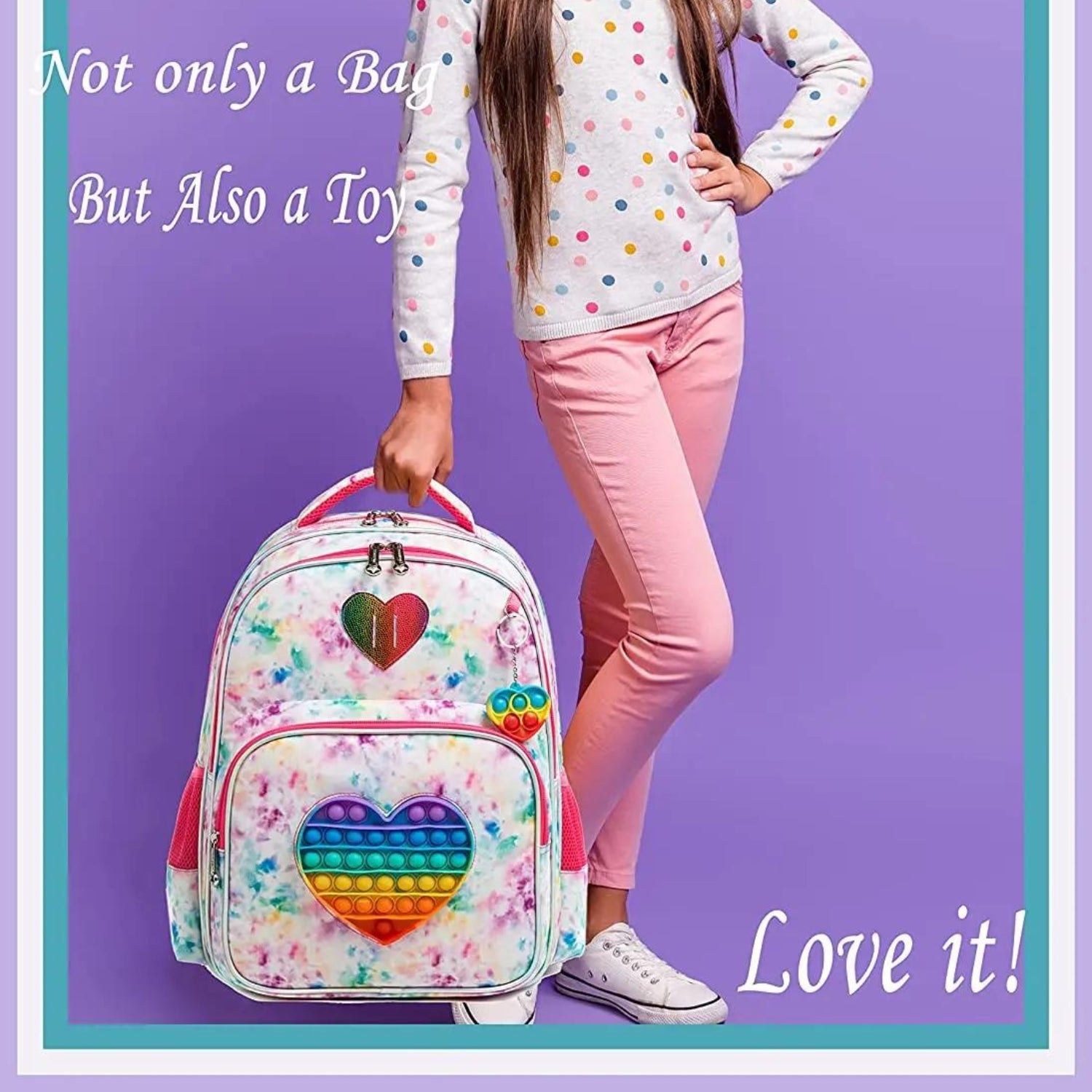 WhimsyArt Girls' Backpack Set - Pastel Dream Edition