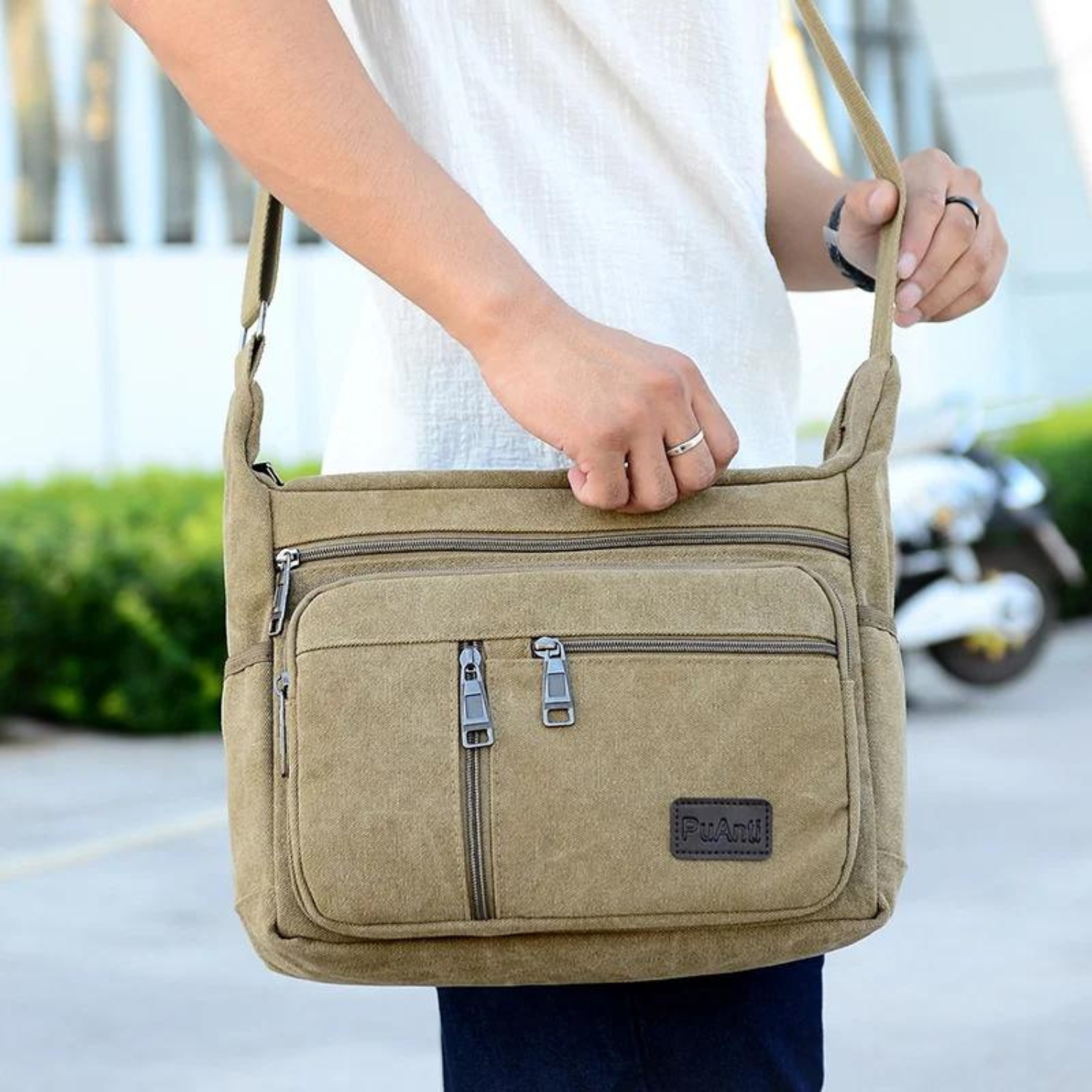 Vintage Canvas Travel Crossbody Bag