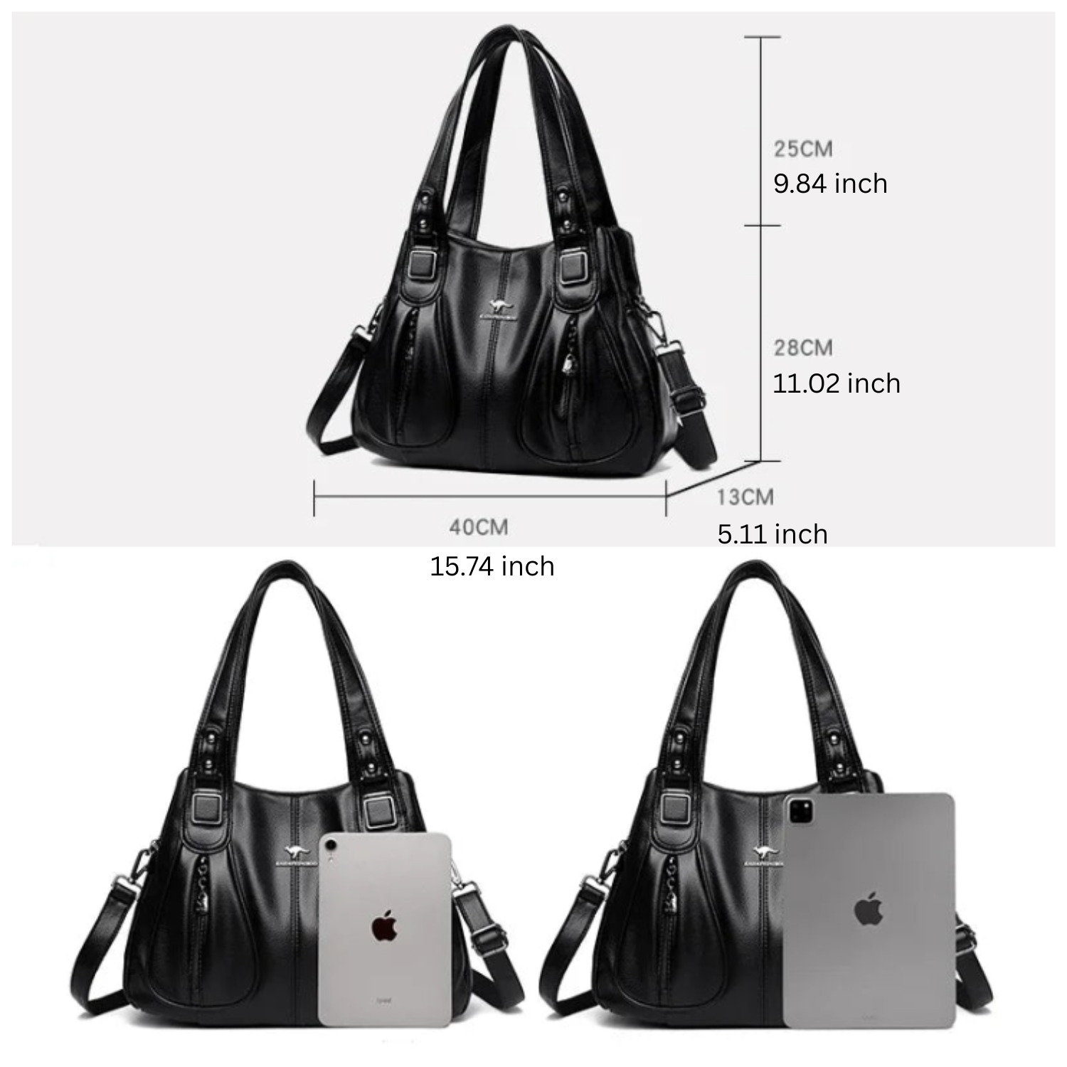 Luxury Casual Tote Bag – Soft PU Leather Shoulder Handbag