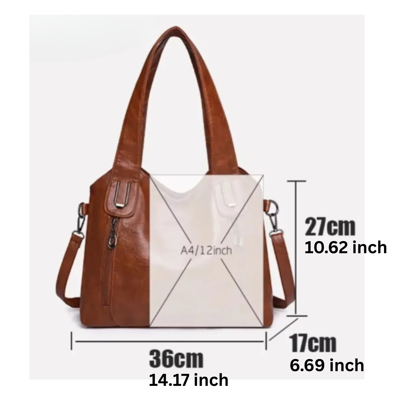 Soft Leather Tote Bag – Stylish Casual Shoulder Handbag