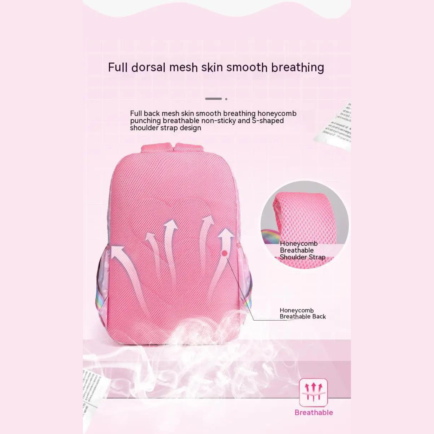 Playful Pink Orthopedic Schoolbag - Cute and Comfortable