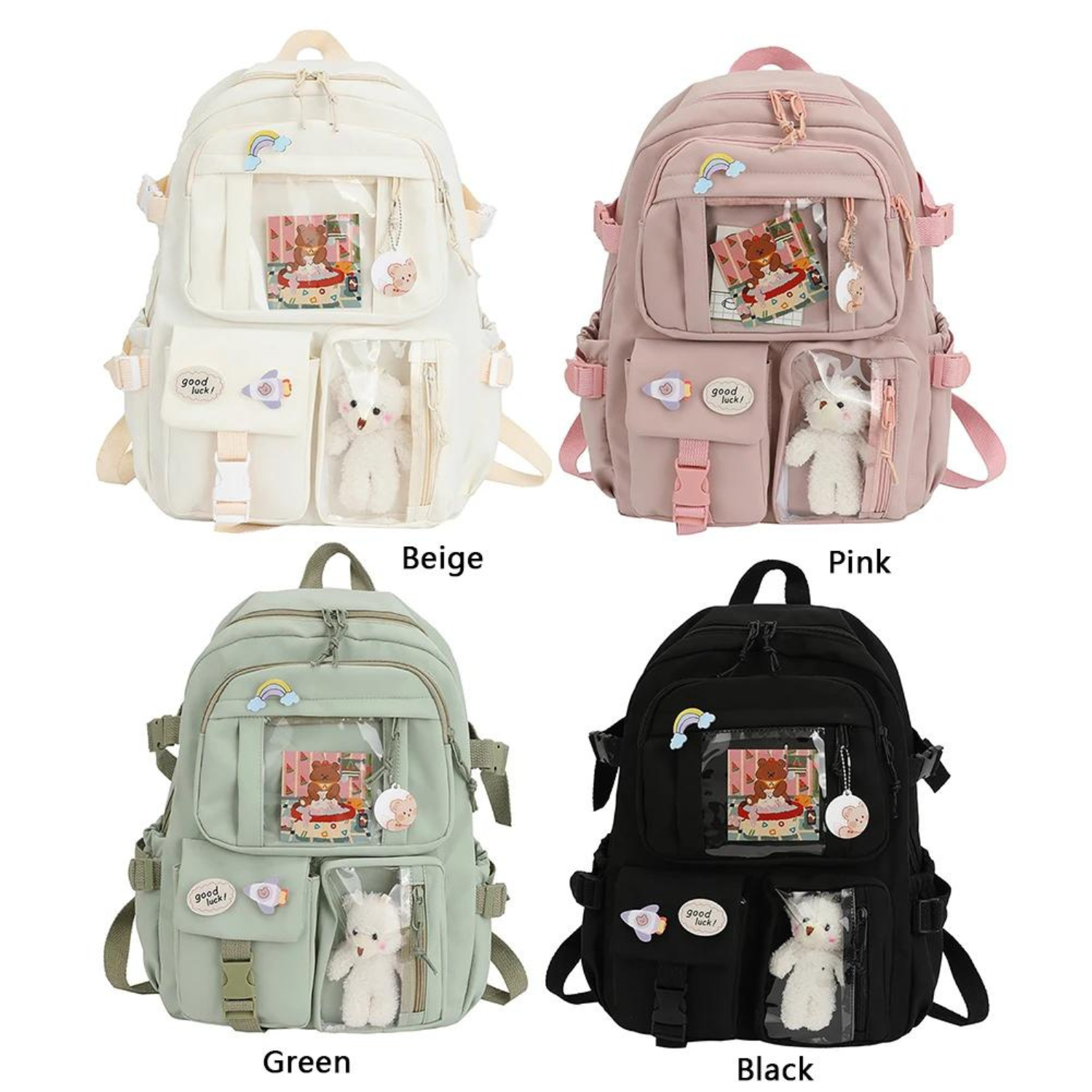 Chic Kawaii-Inspired Multipurpose Backpack