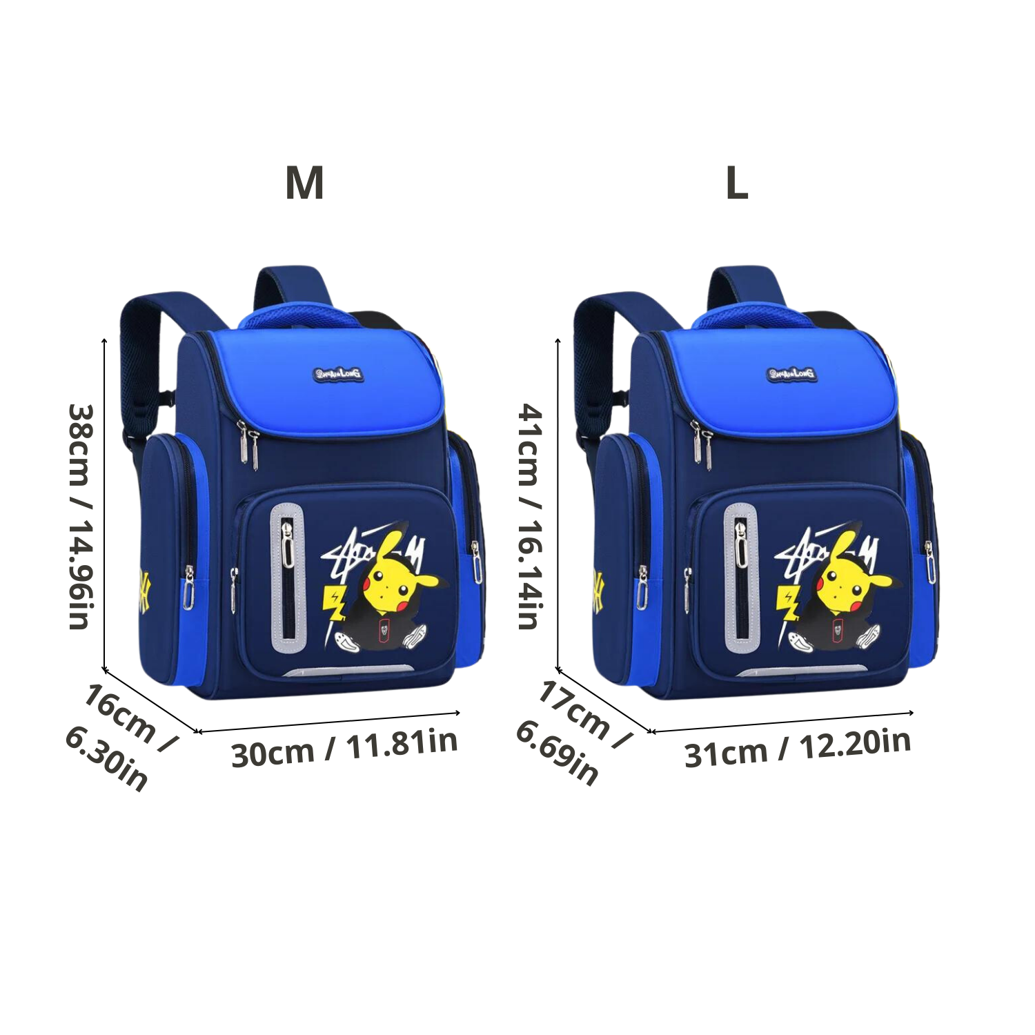 Electric-Themed Cartoon Character Backpack