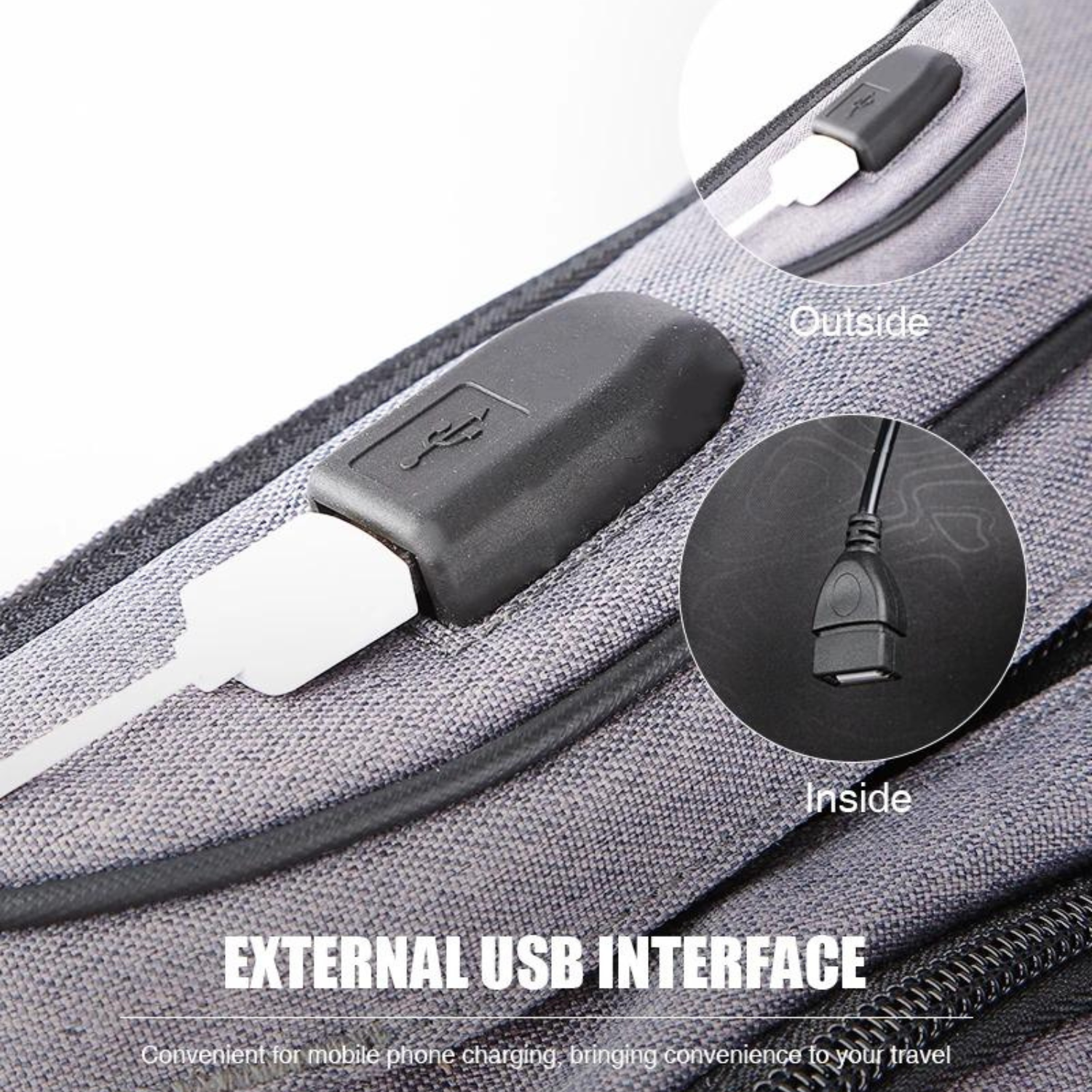 Tech-Savvy Sling Backpack with USB Port