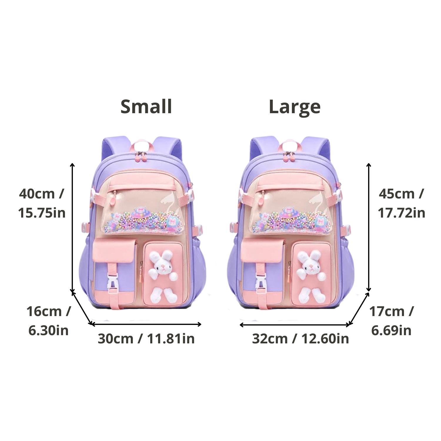 Pastel Dream Primary School Backpack - Kawaii Chic