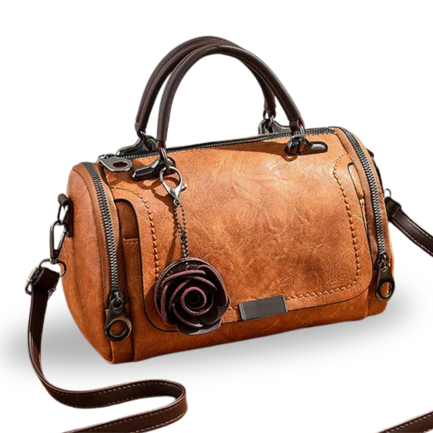 Schicke florale Eleganz – Fashion Boston Handtasche