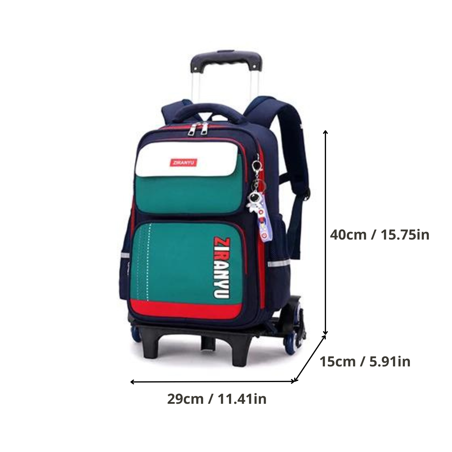 RollerRacer Trolley School Bag - Blue Voyager Edition