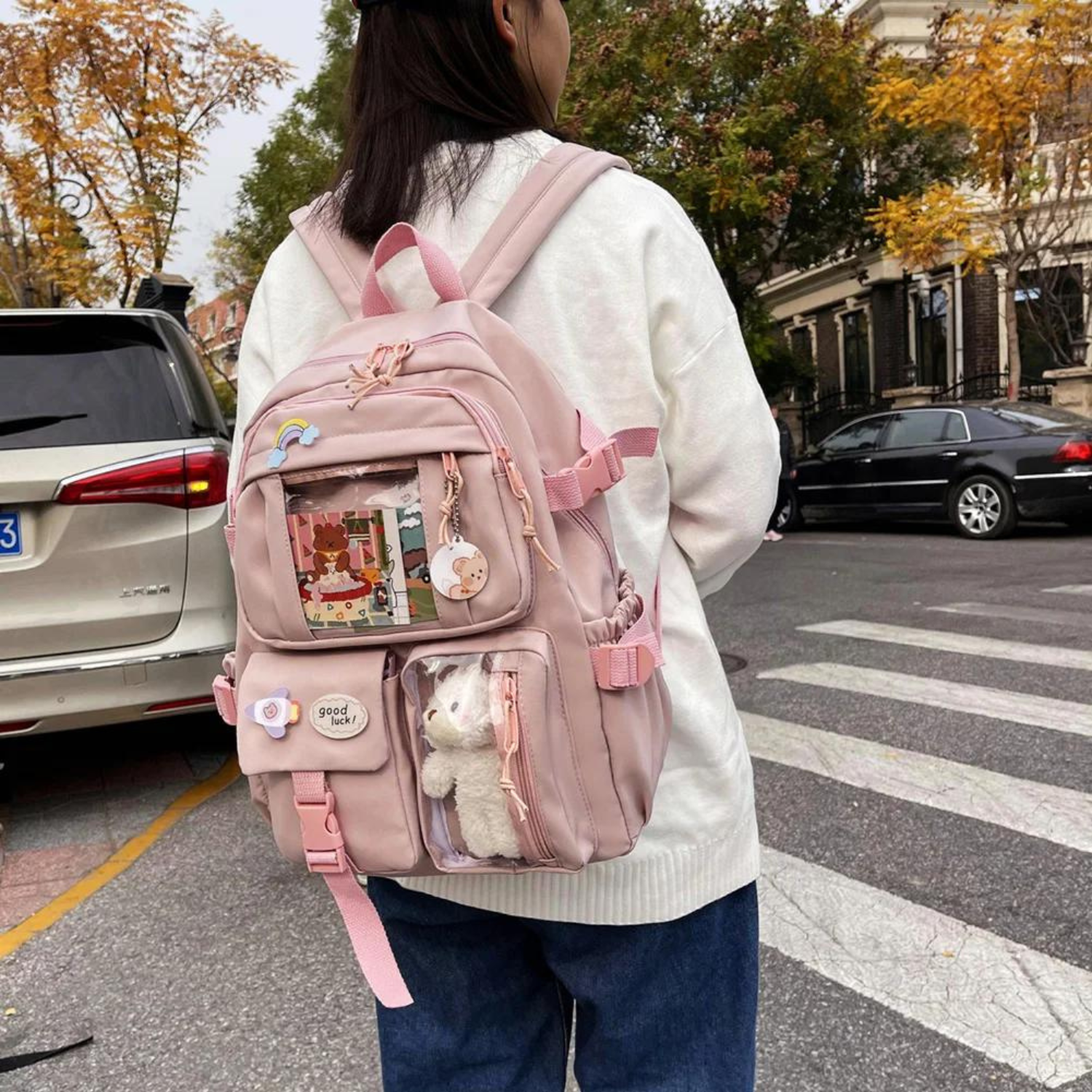 Chic Kawaii-Inspired Multipurpose Backpack