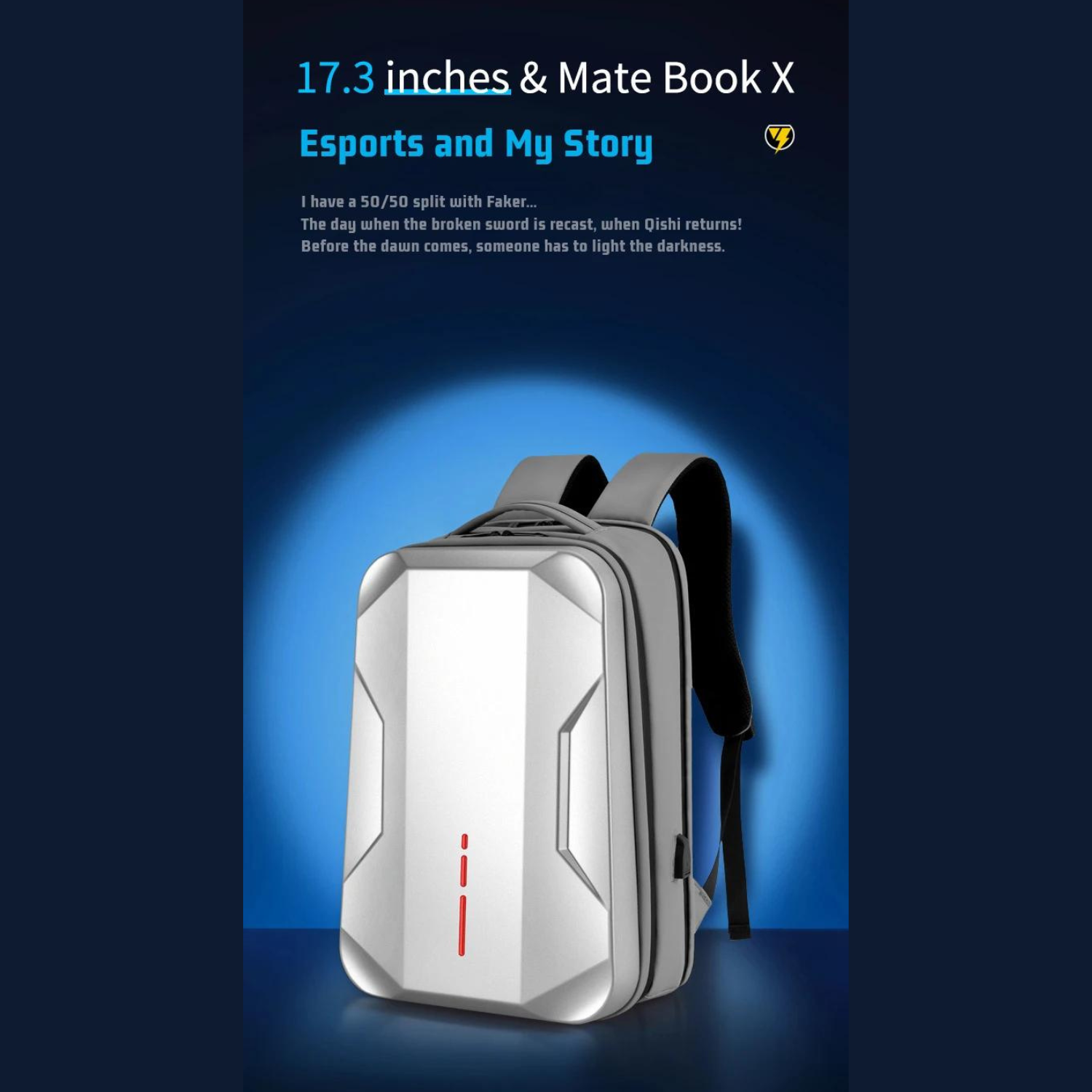 Modern 17.3-inch Hard Shell Business & eSports Laptop Backpack