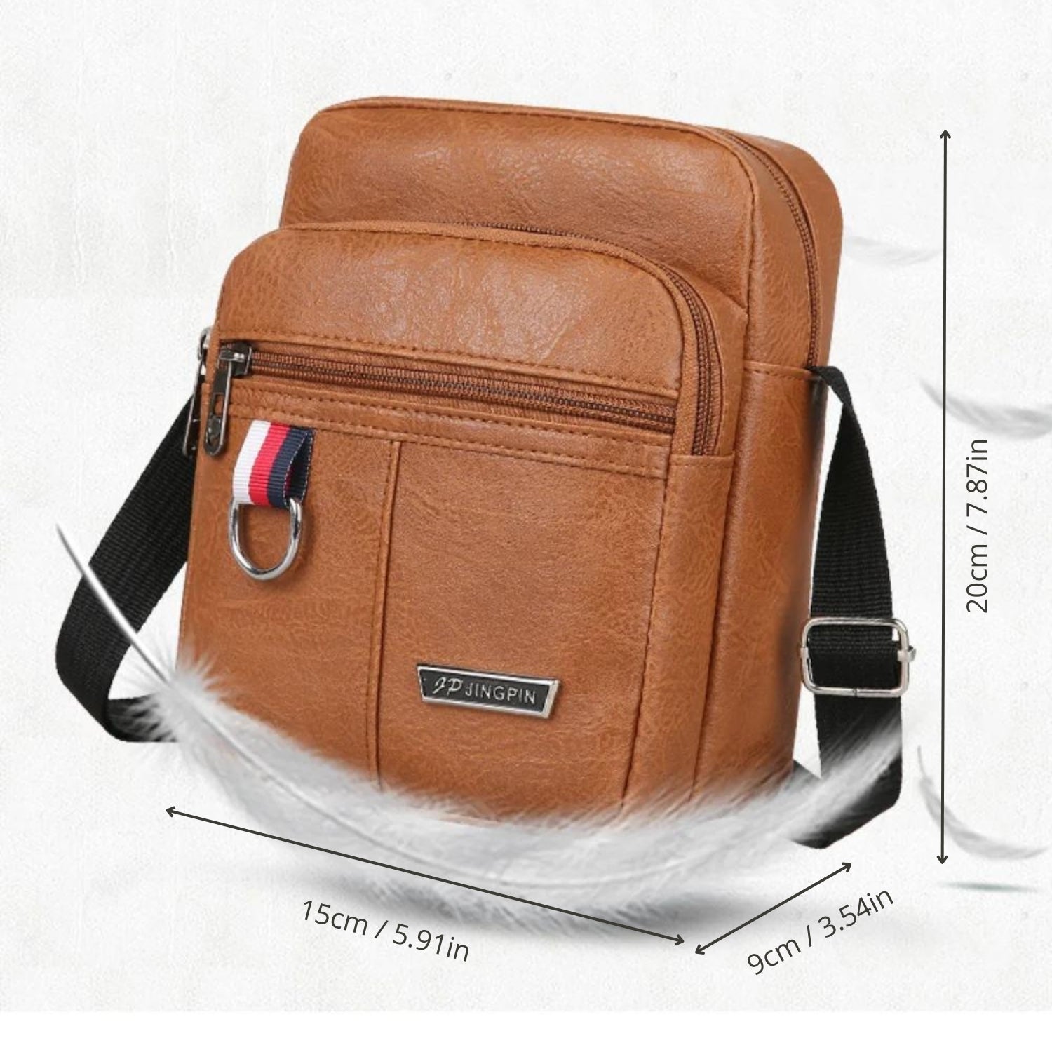 Vintage-Style PU Leather Crossbody Travel Sling Bag