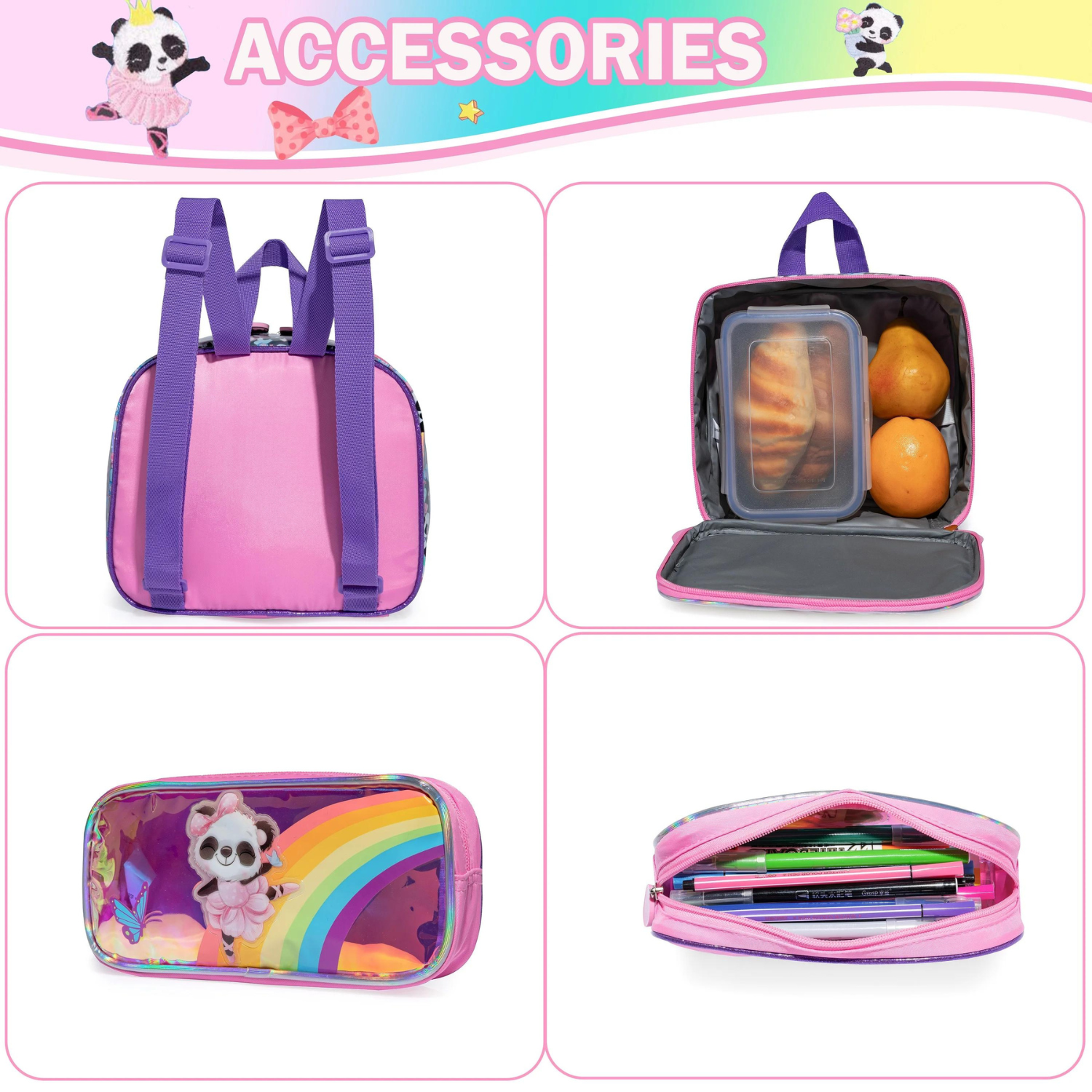 Mermaid Fantasy Backpack and Lunch Box Set