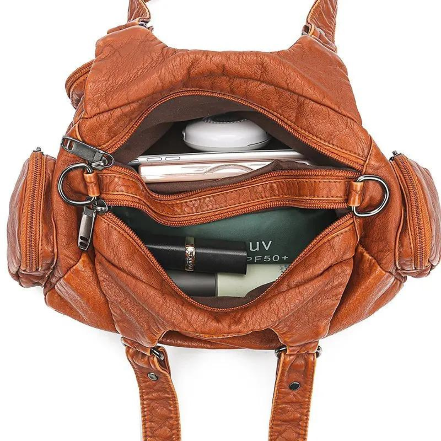 Boho-Chic Artisan Leather Shoulder Bag