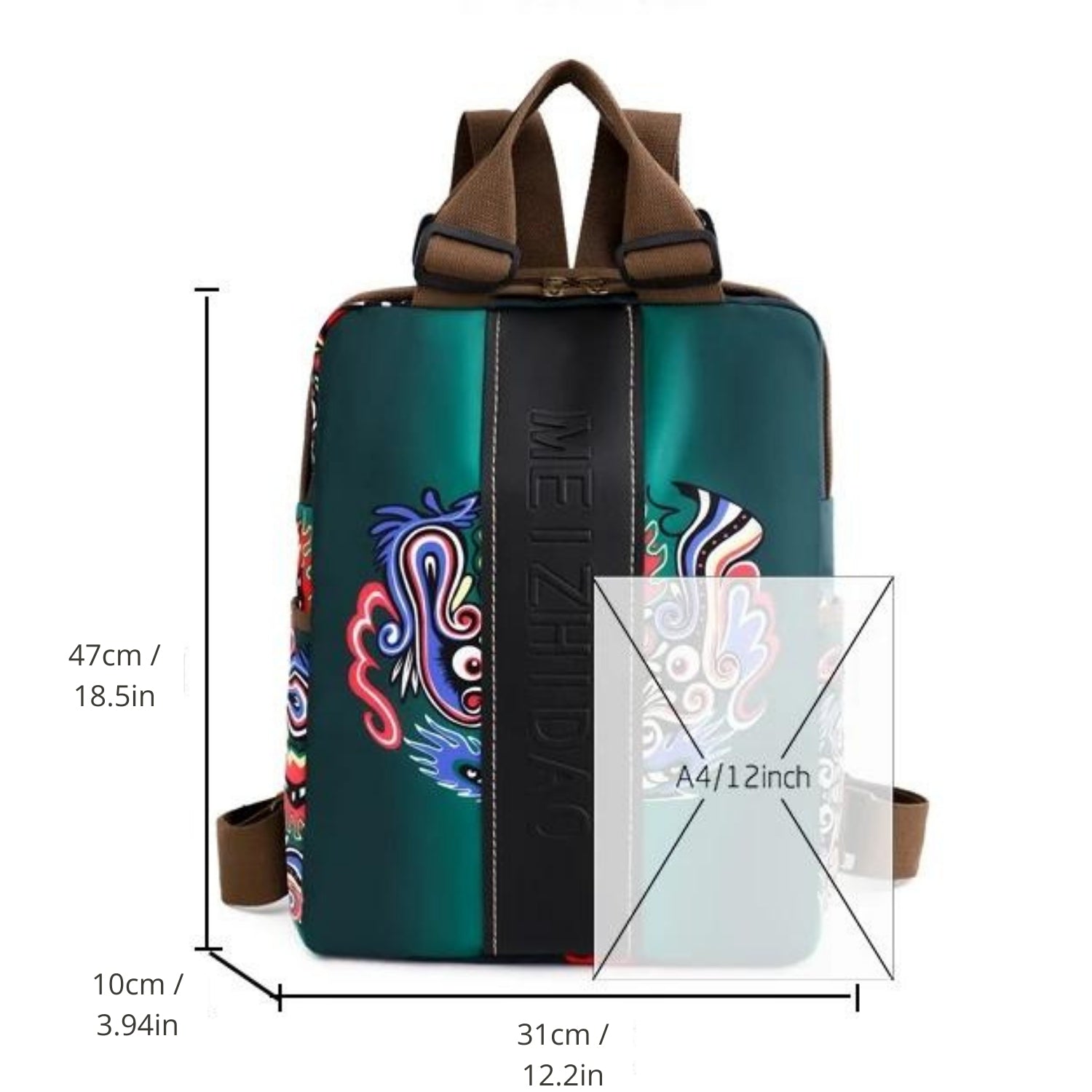 Bohemian Embroidered Backpack – Large Capacity Travel & Student Bag