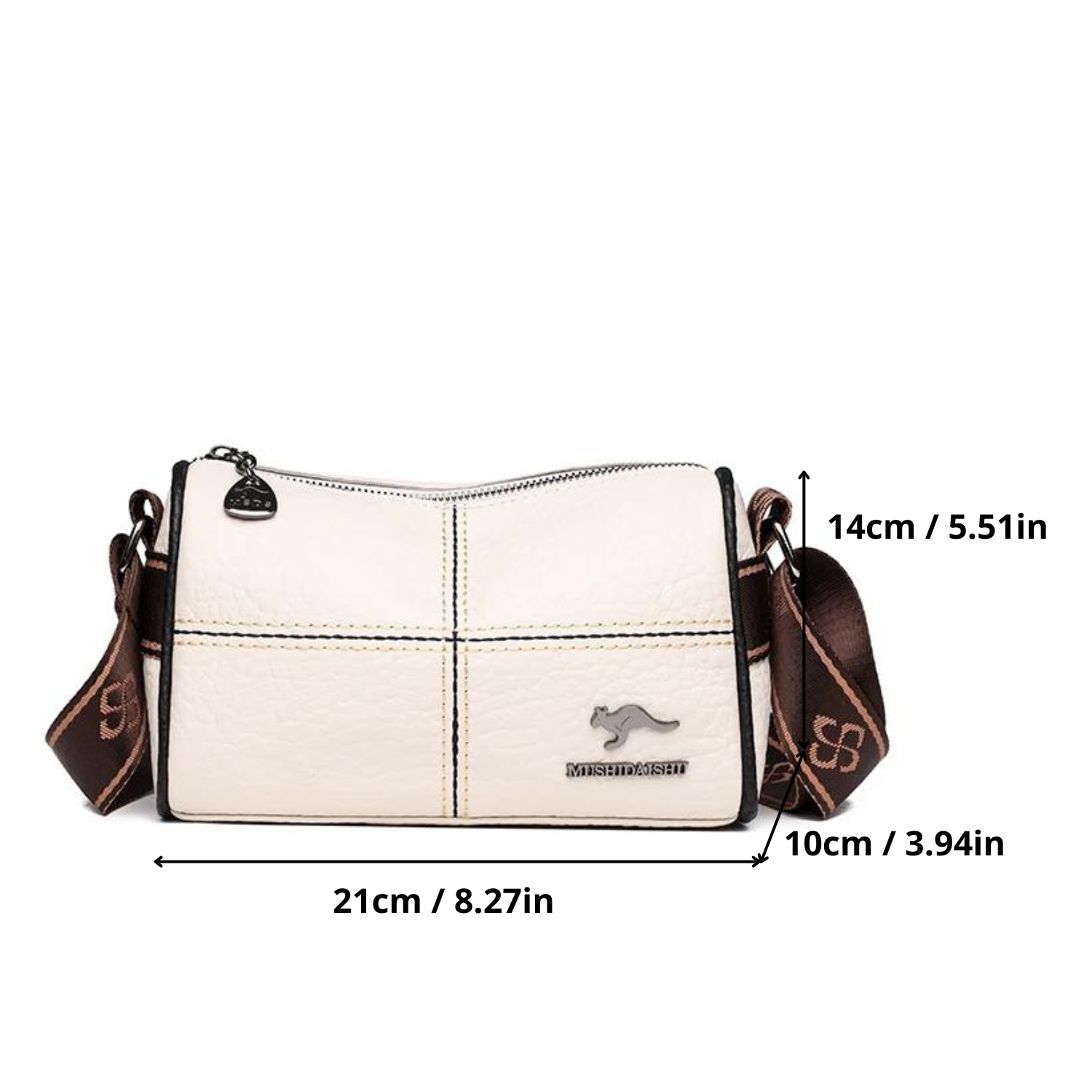 Chic Contrast Luxury Leather Crossbody Bag