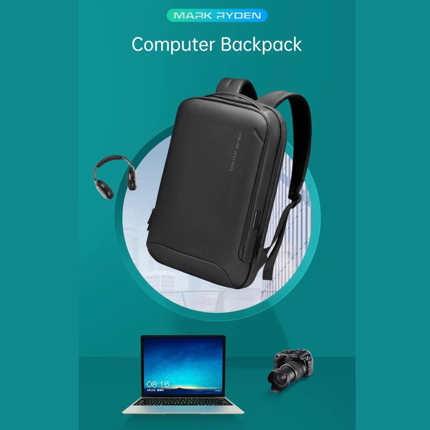 Sleek Minimalist Business Laptop Backpack