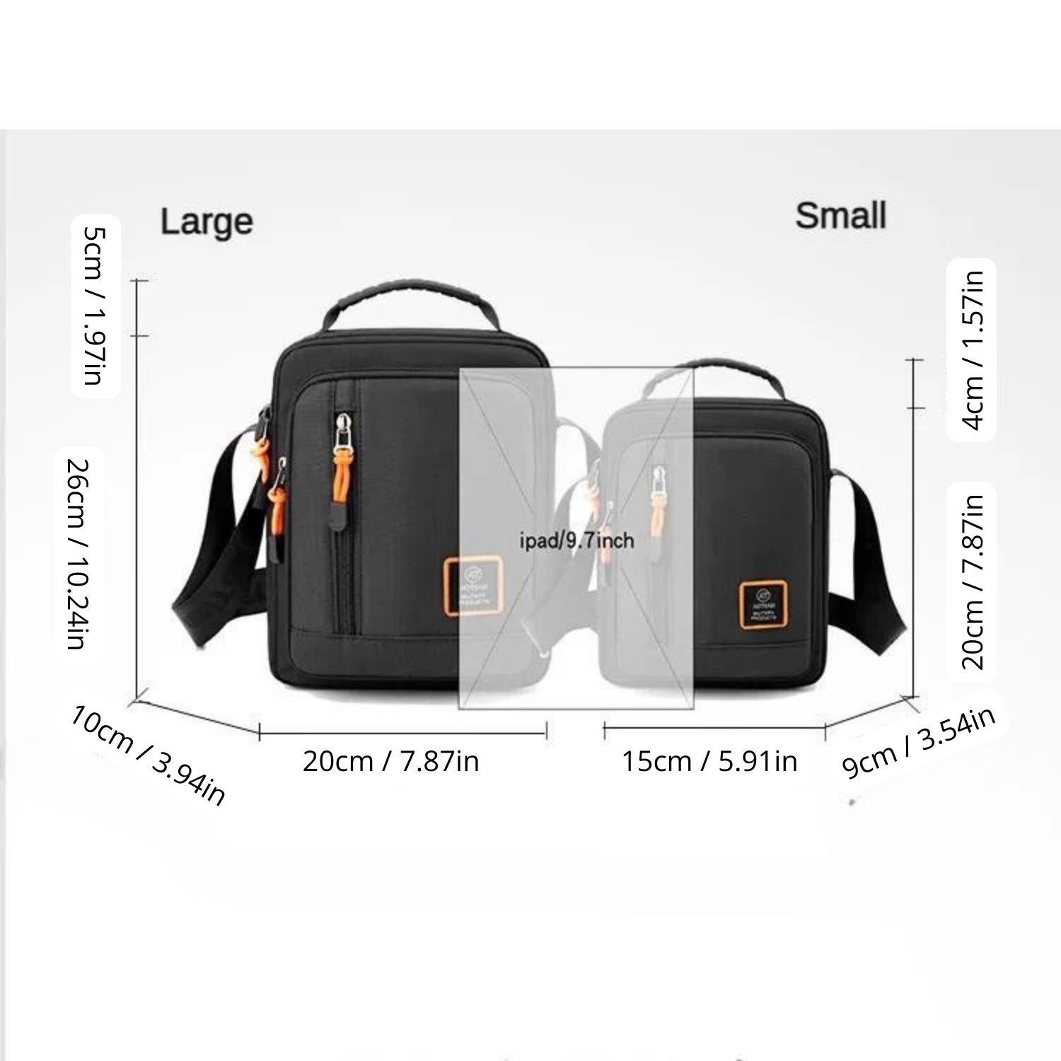 Compact High-Quality Nylon Men's Messenger Bag