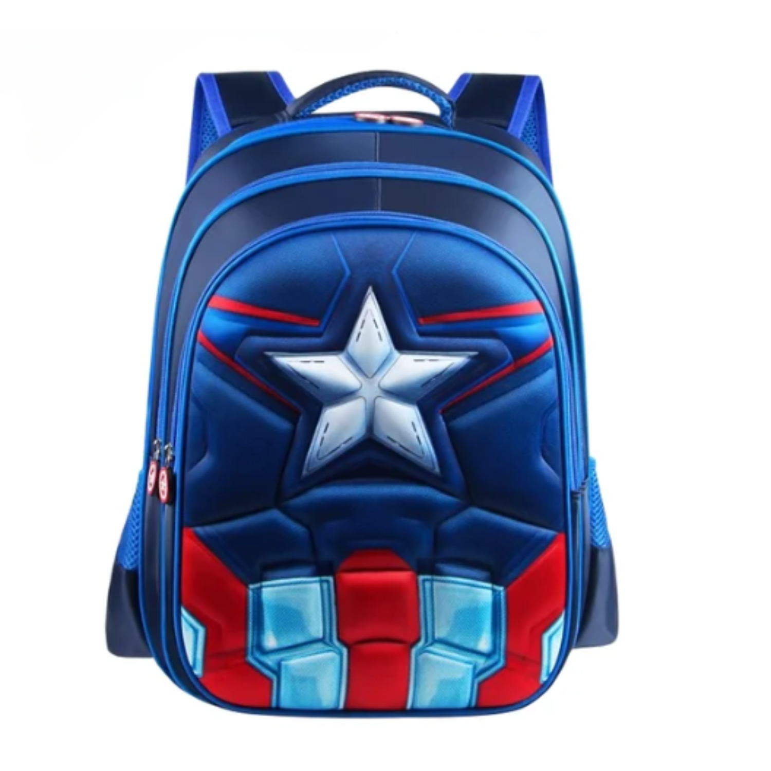 SuperShield Toddler Backpack - Heroic Blue Edition"  Description: