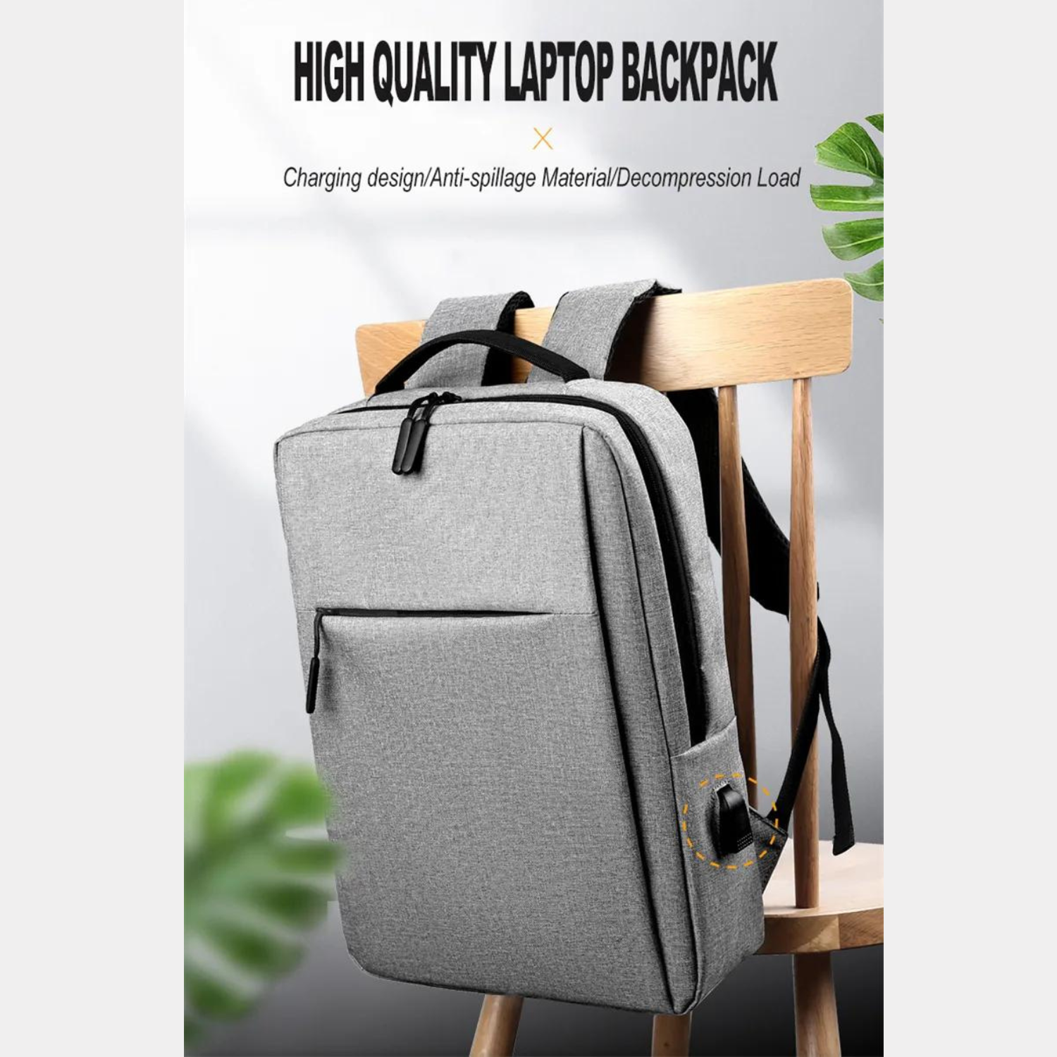 Versatile Travel Backpack with USB Charging - Waterproof Laptop Bag