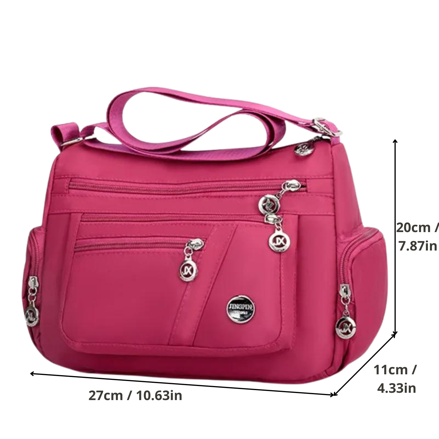 Vibrant Waterproof Nylon Messenger Bag