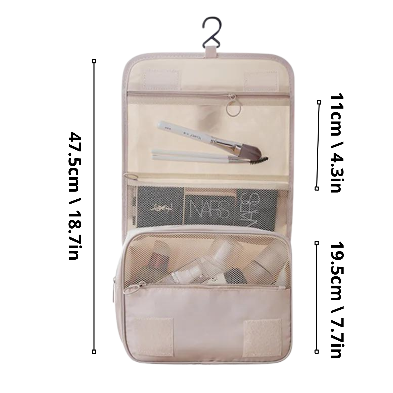 Versatile Foldable Toiletry and Cosmetic Travel Organizer