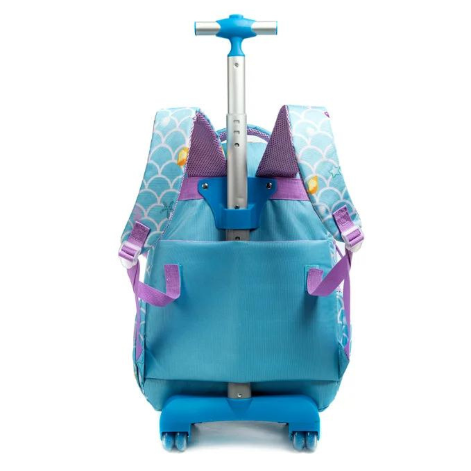 Mermaid-Themed Rolling Backpack Set with Lunch Bag and Pencil Case