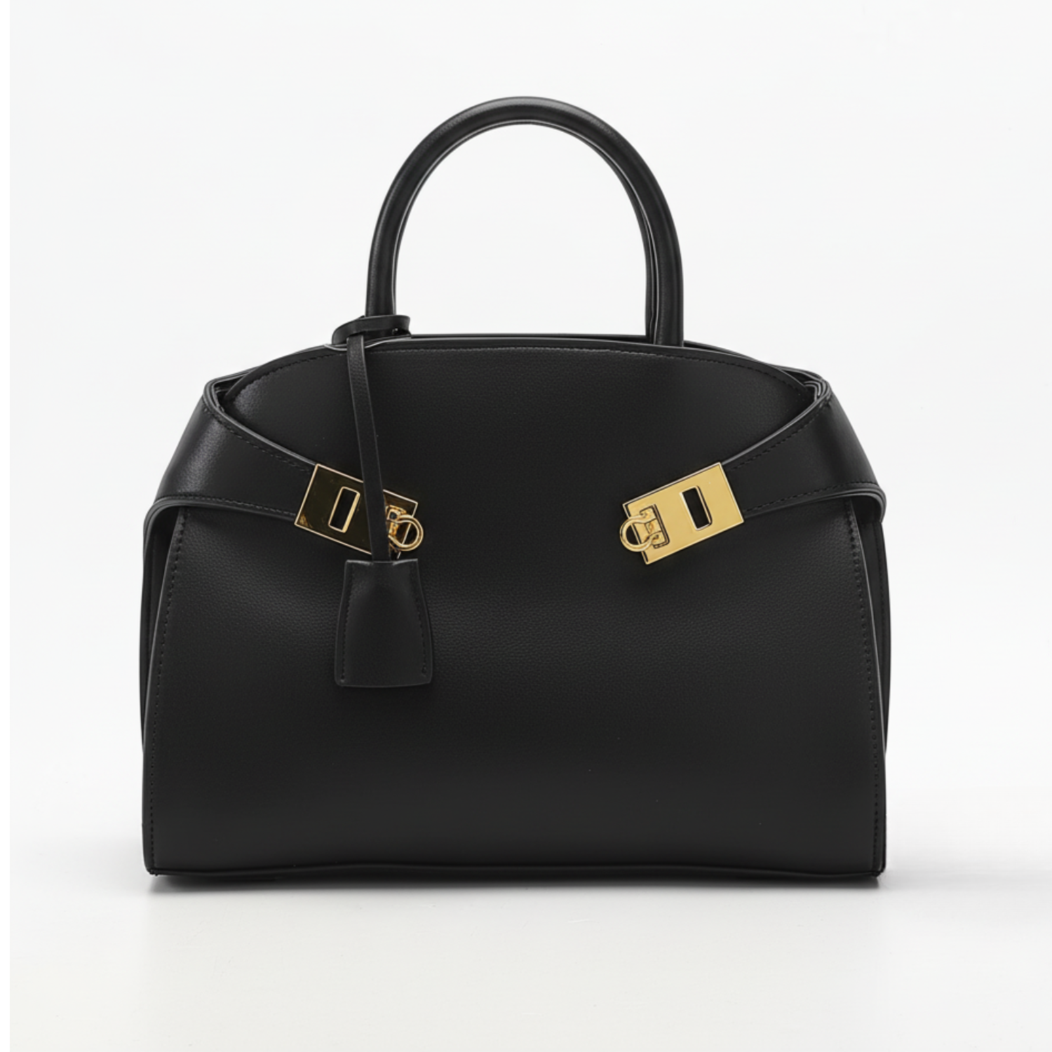 Elegant PU Shell Handbag – Double Lock Women’s Crossbody Bag