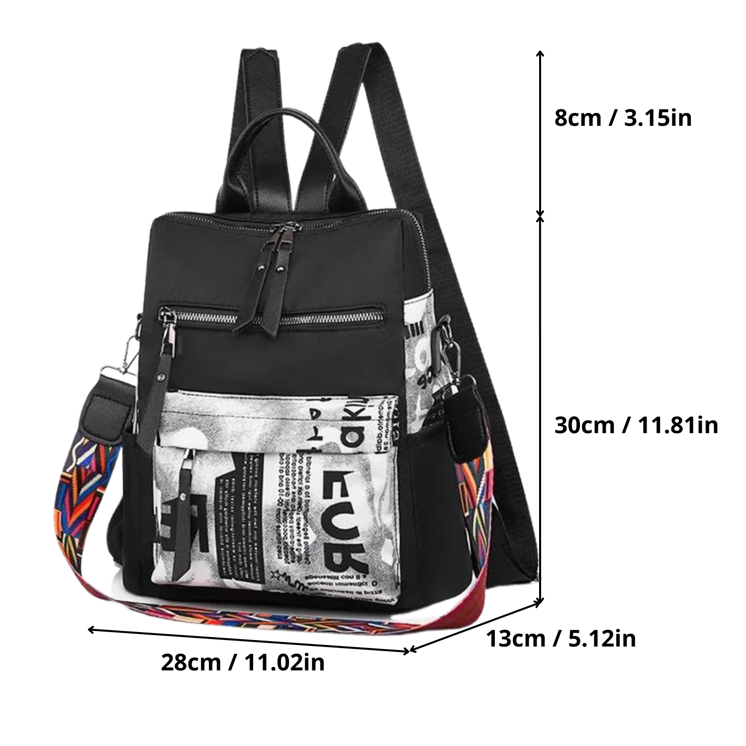 2024 Urban Chic Patchwork Women's Backpack