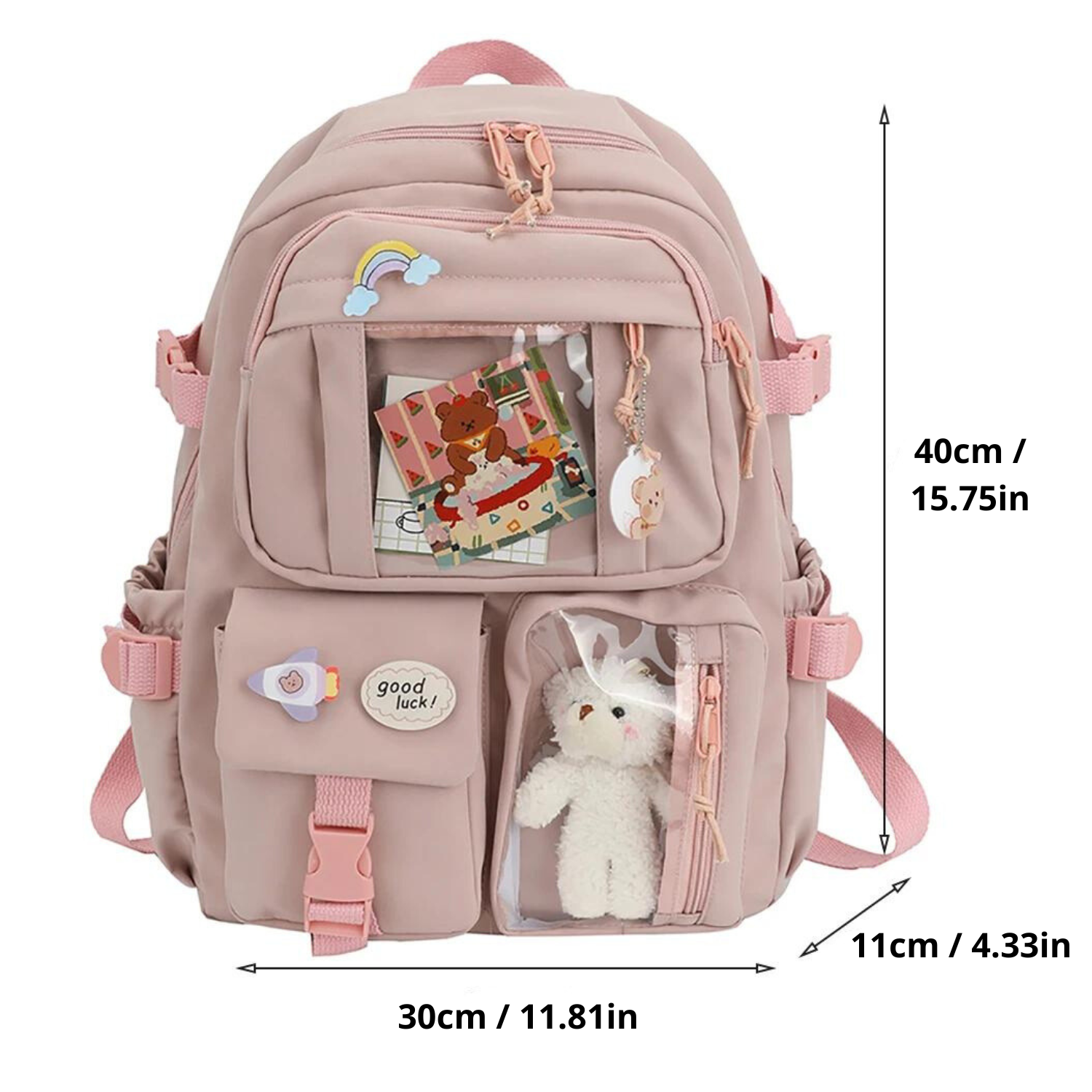 Chic Kawaii-Inspired Multipurpose Backpack