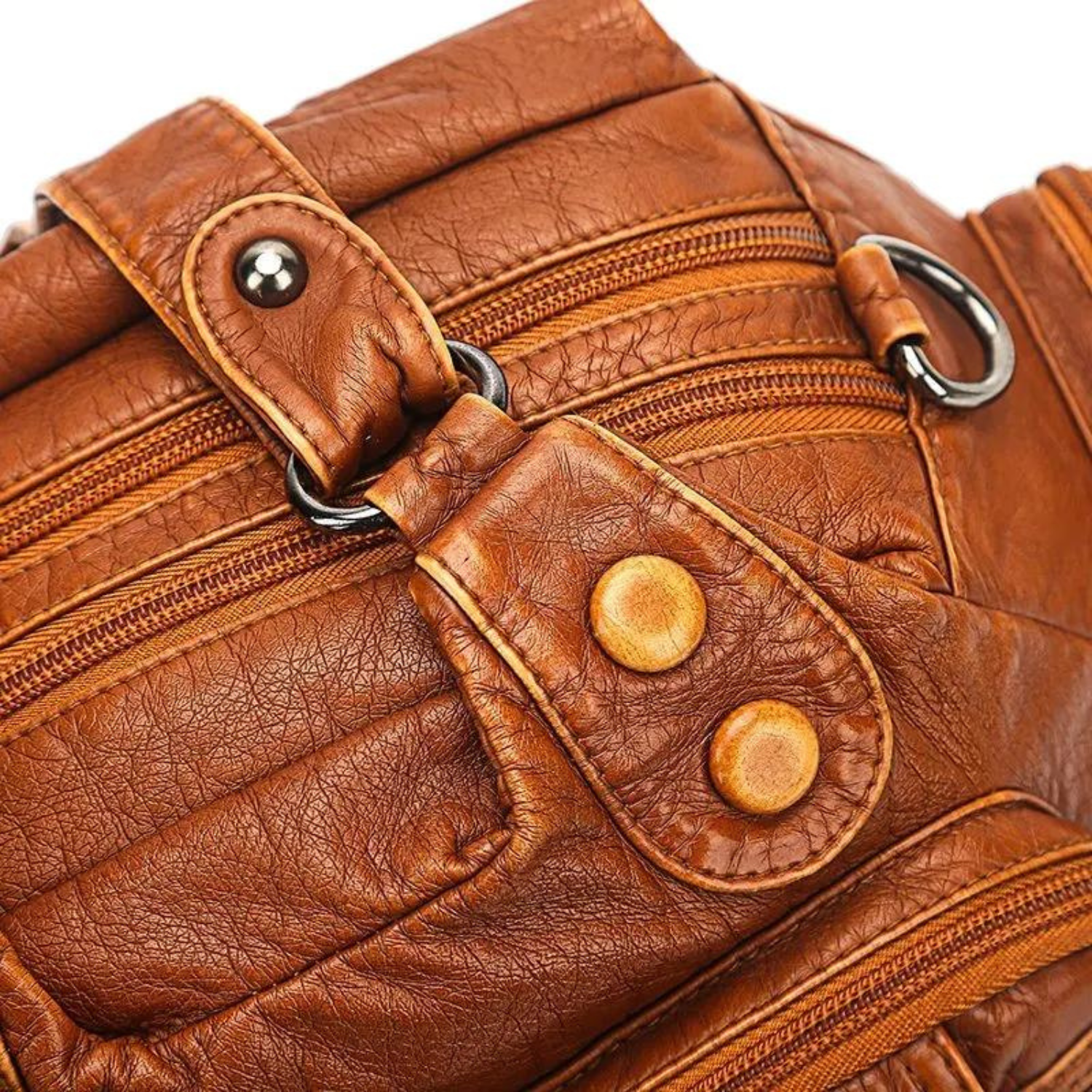 Boho-Chic Artisan Leather Shoulder Bag