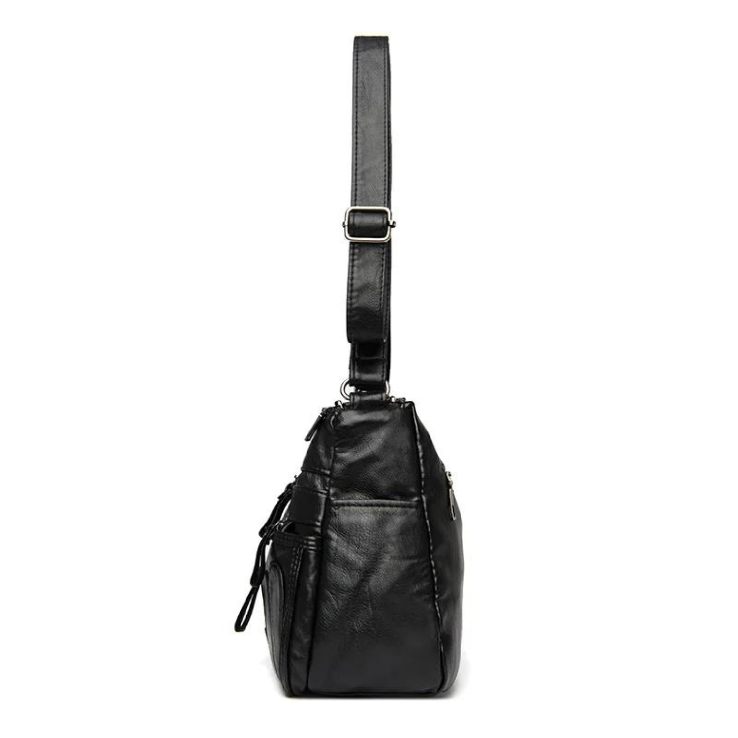 Versatile Pocketed Leather Crossbody Bag