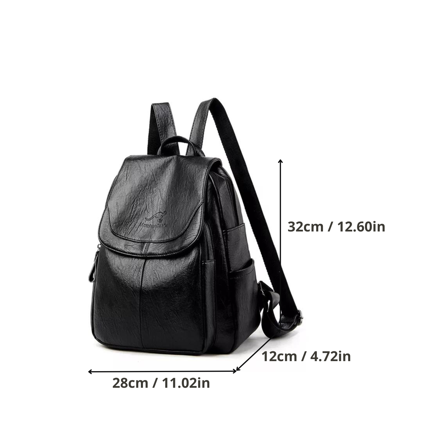 Sleek Urban Leather Backpack for Women