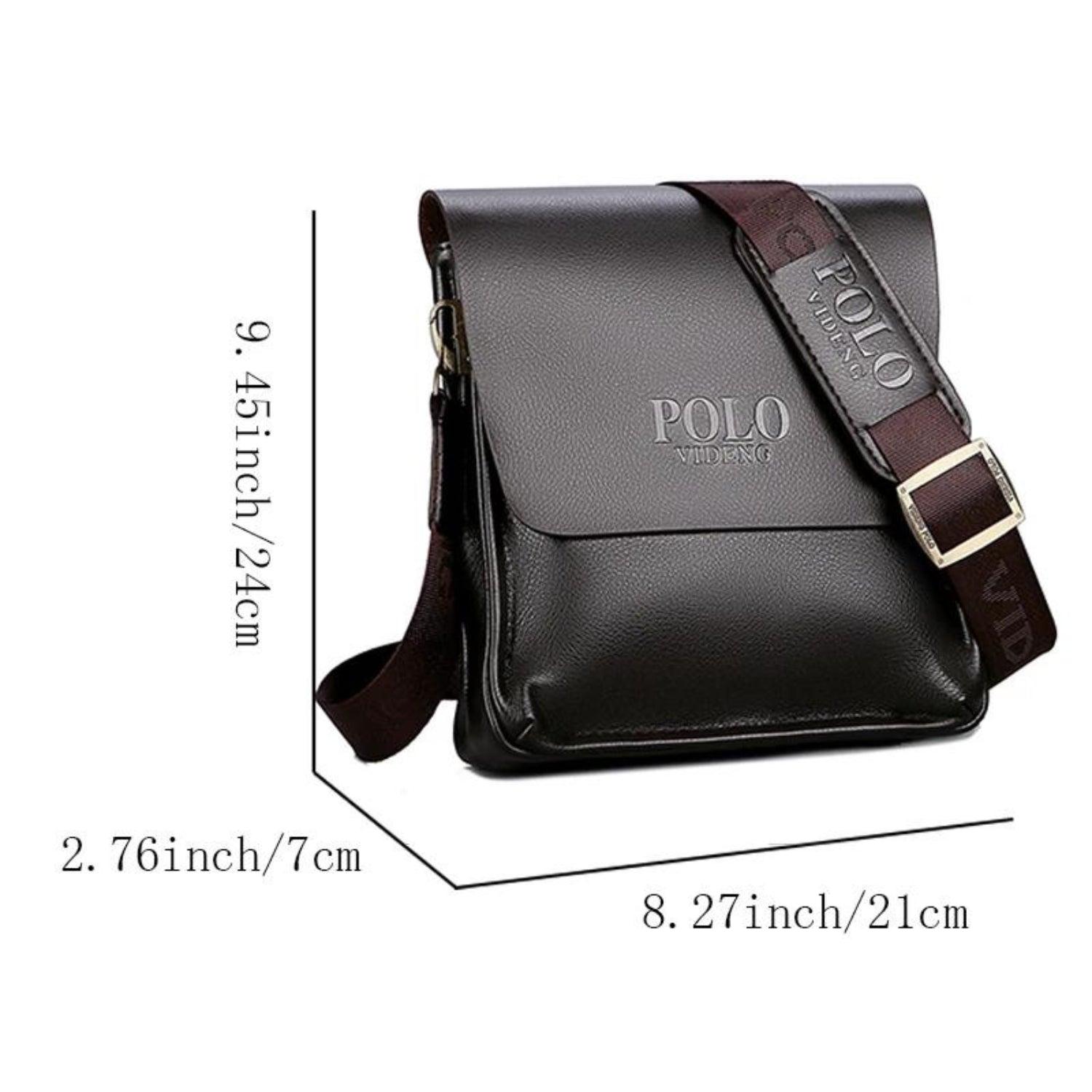 Classic Black Polo-Inspired Shoulder Bag – Timeless Style Statement