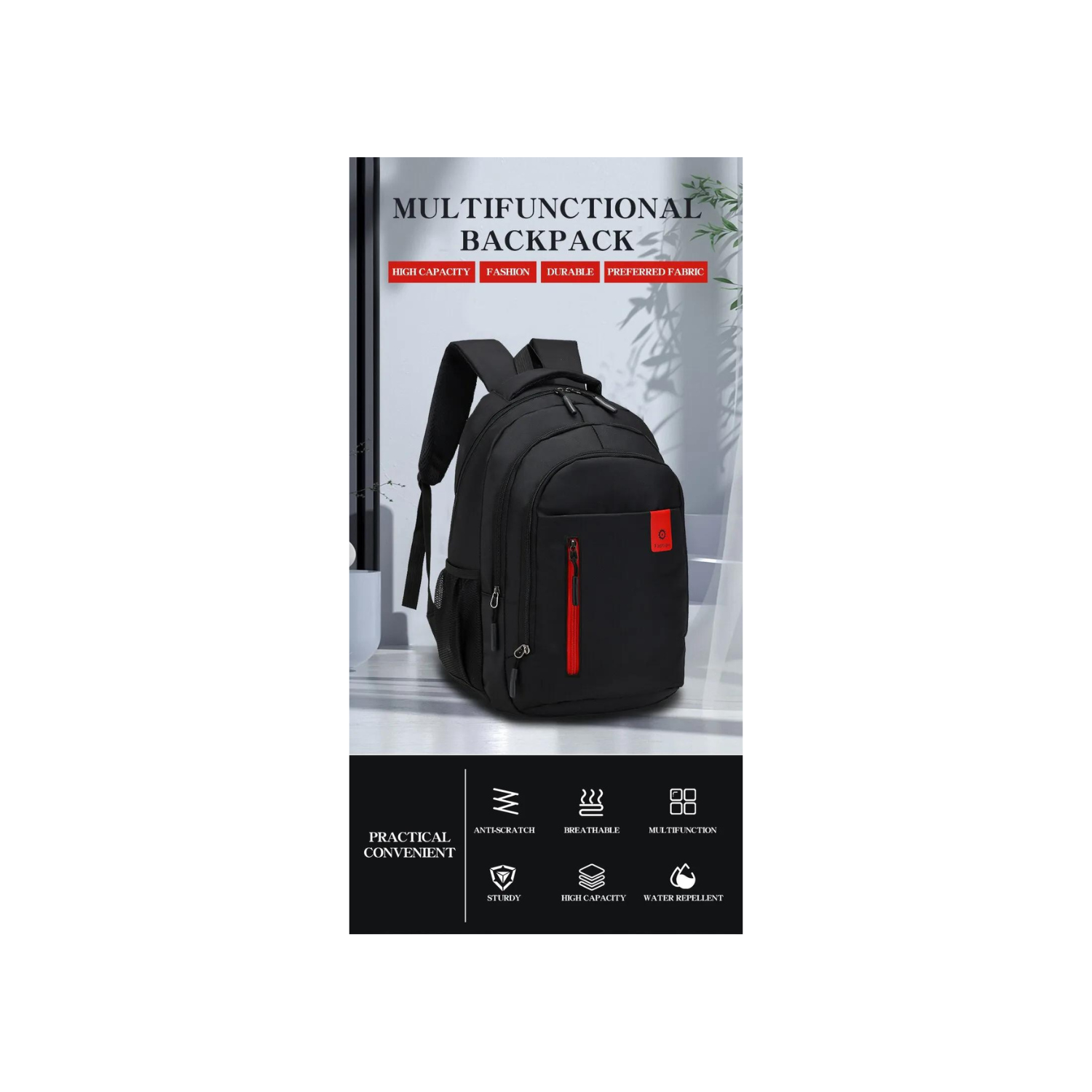 Durable Waterproof School and Outdoor Backpack