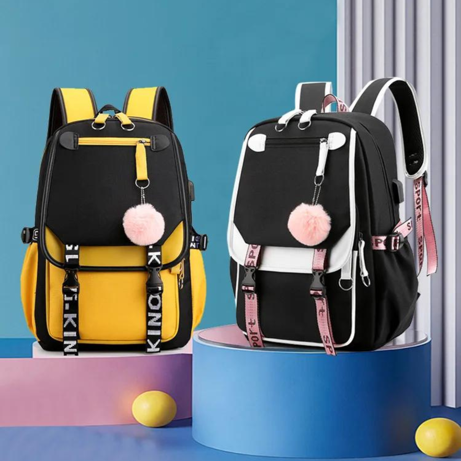 Anime-Inspired Student Cosplay Backpack