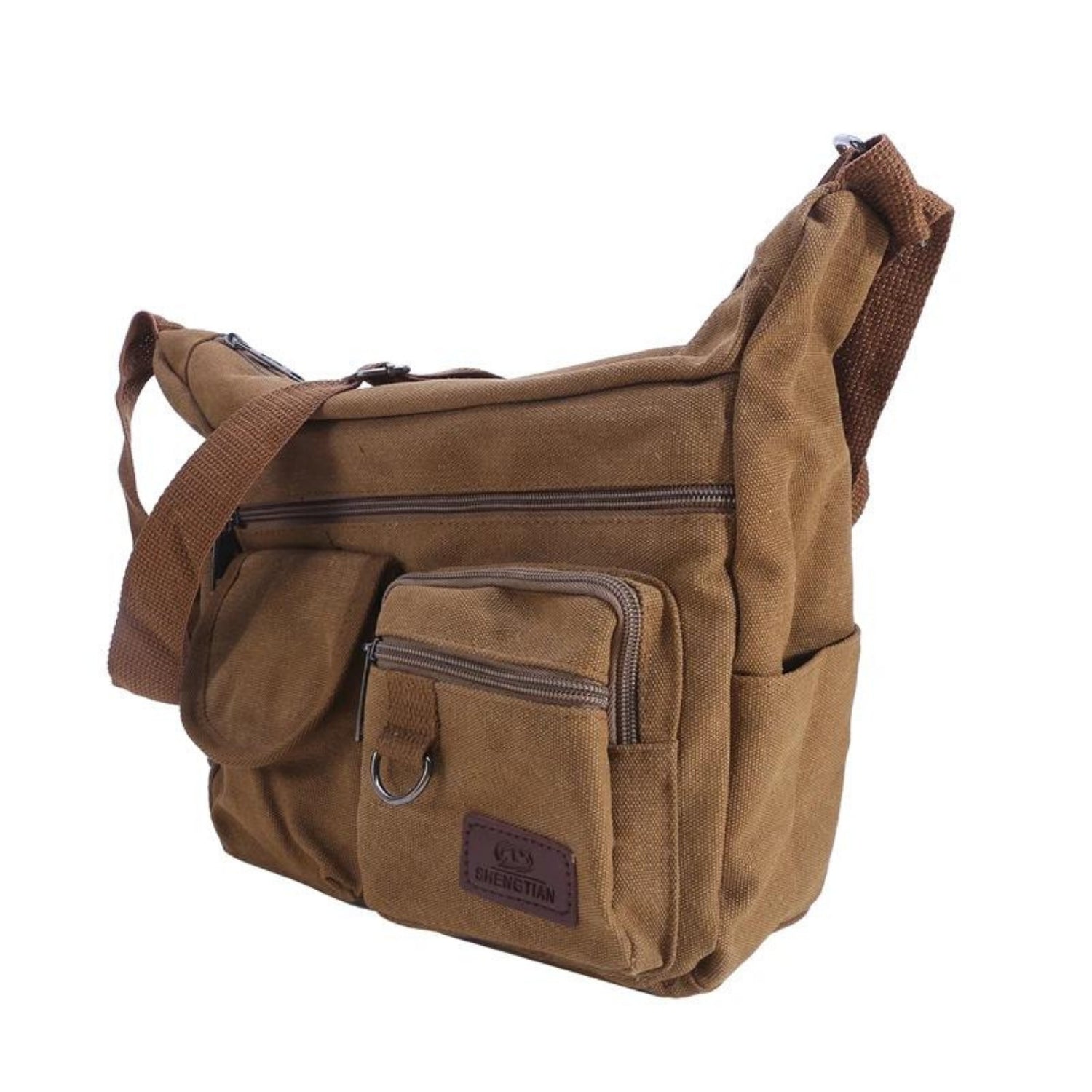 Rugged Vintage Canvas Messenger Bag