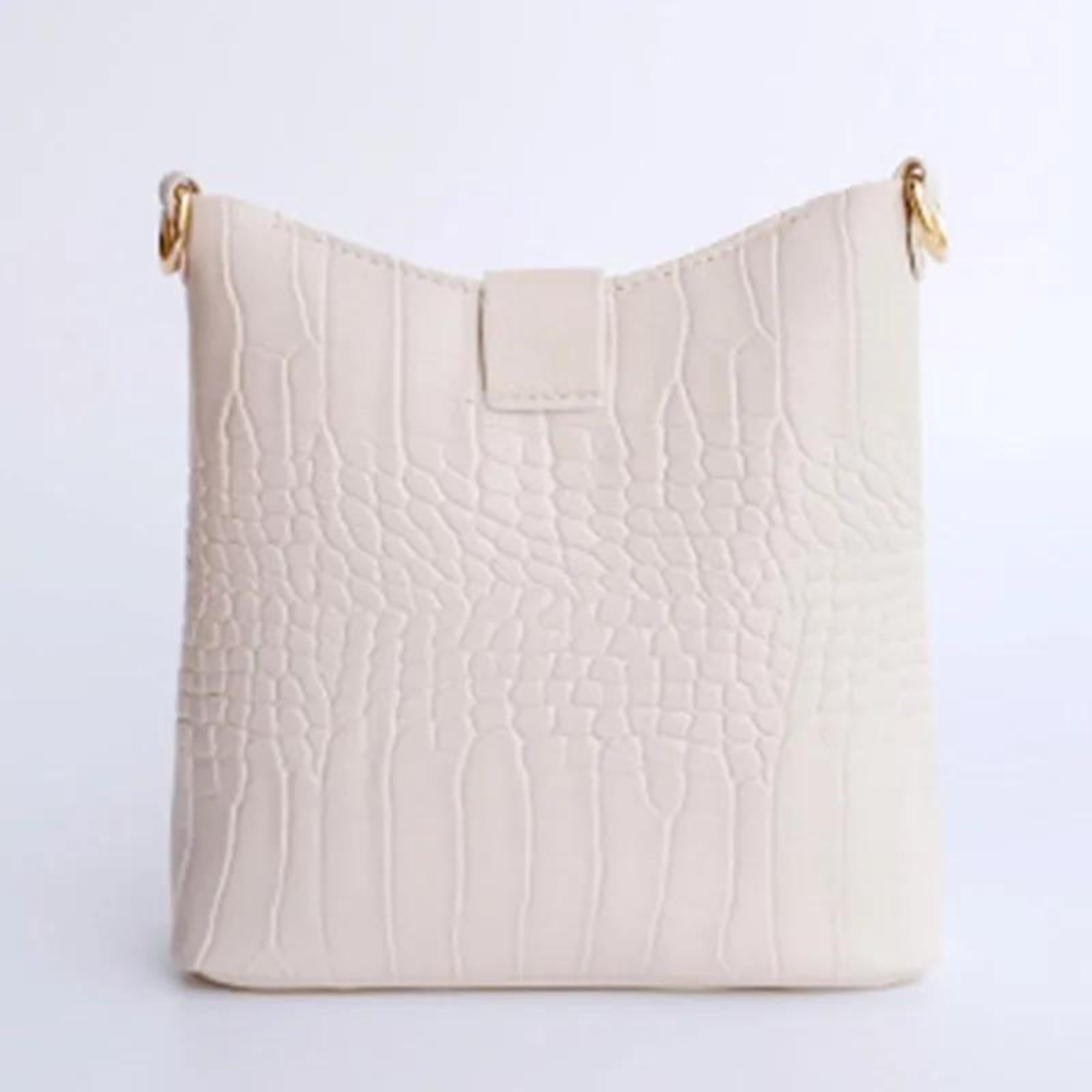 Chic Crocodile-Pattern Crossbody Bag