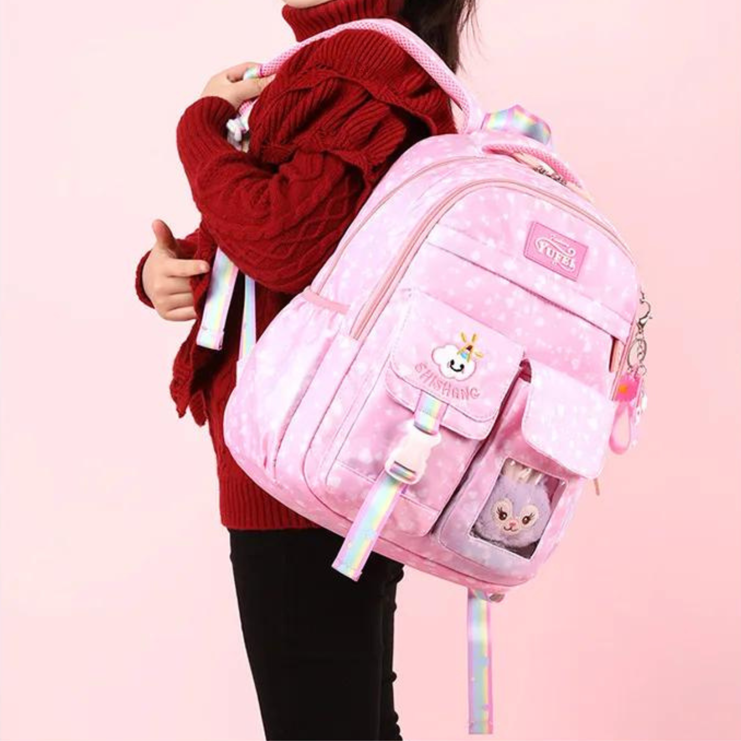 Playful Pink Orthopedic Schoolbag - Cute and Comfortable