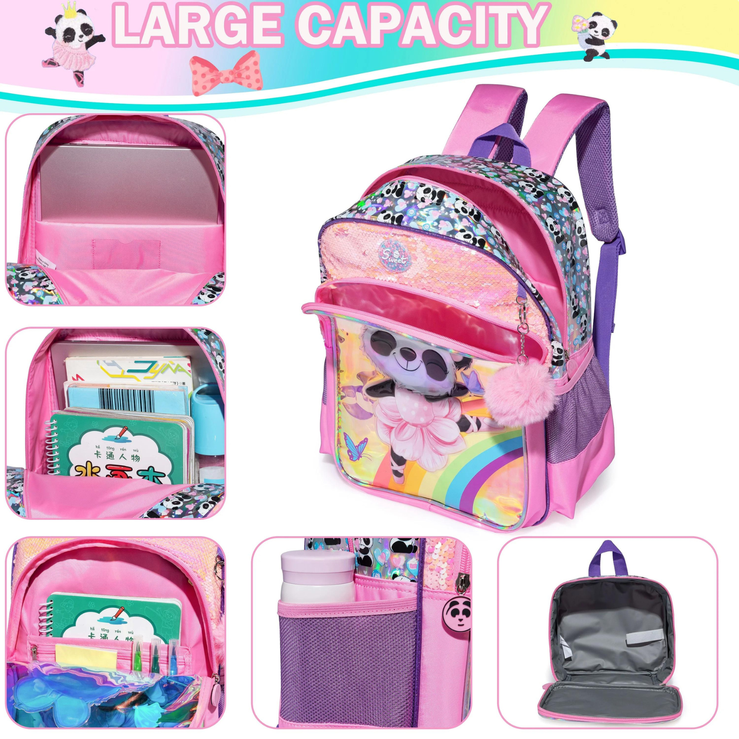 Mermaid Fantasy Backpack and Lunch Box Set