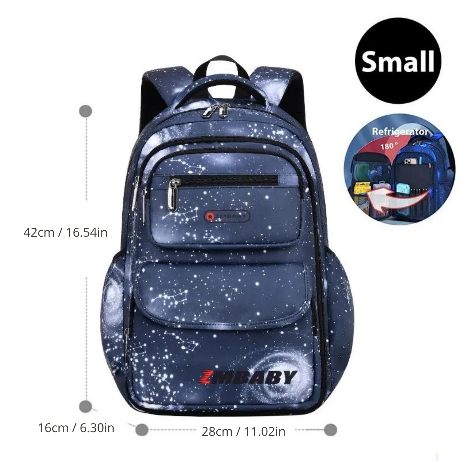 Space-Themed Organizational School Backpack