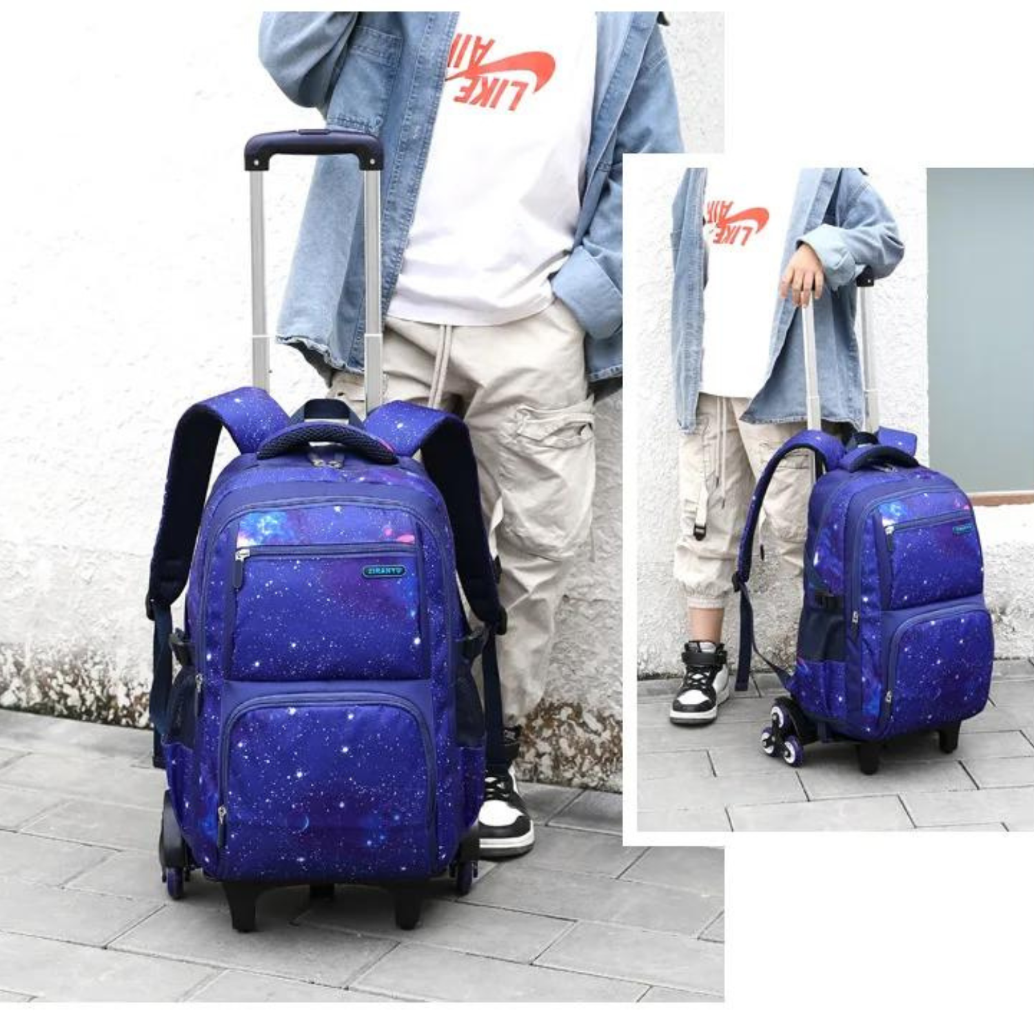 Galactic Trekker Wheeled Backpack Set - Starry Night Edition