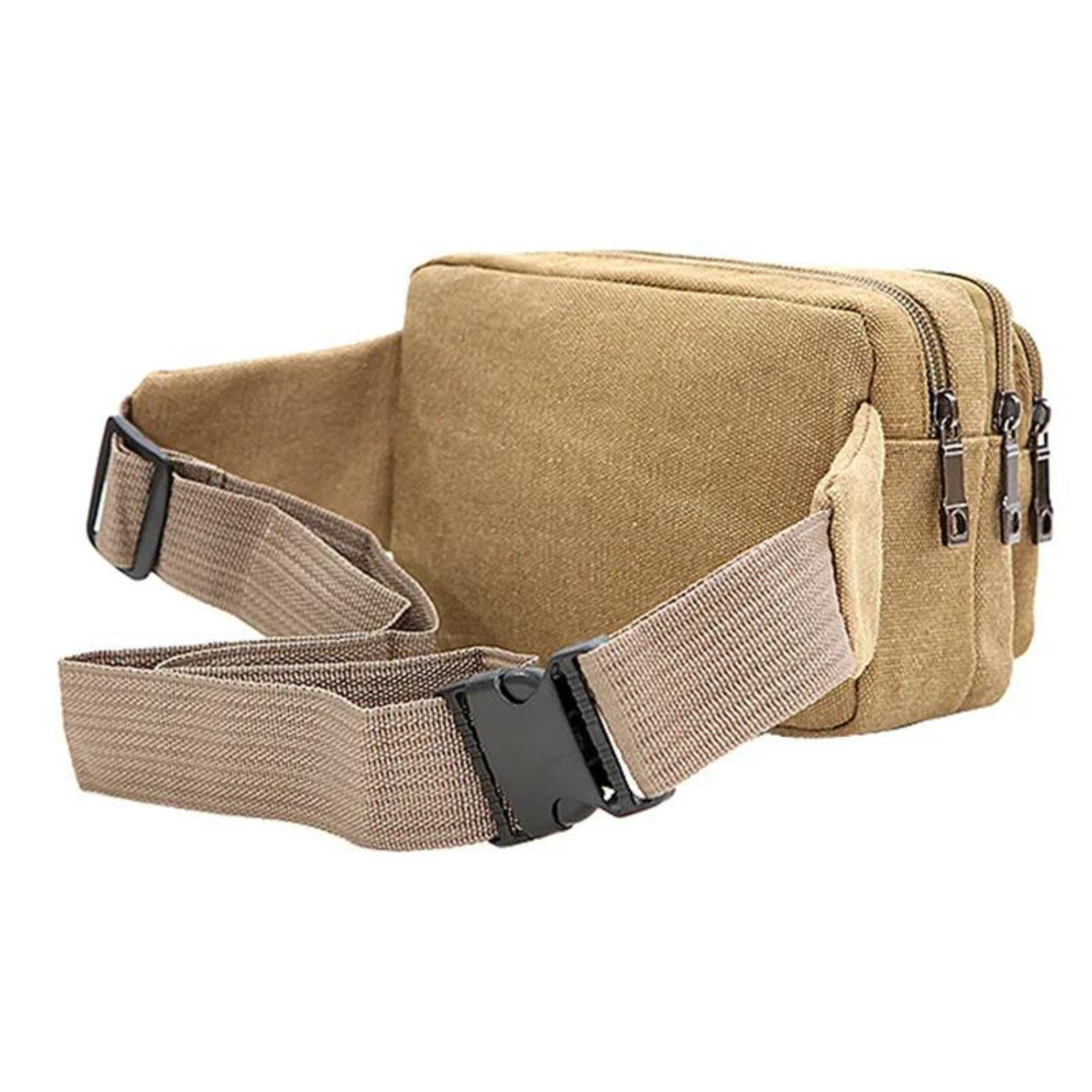 Durable Multi-Pocket Canvas Waist Bag