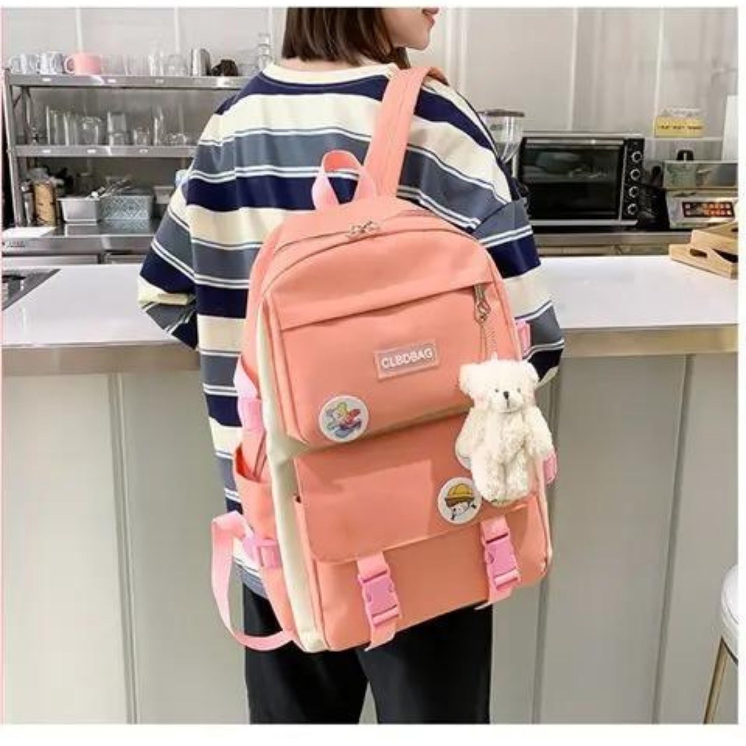 Versatile 5-Piece School Bag Set for Teen Girls