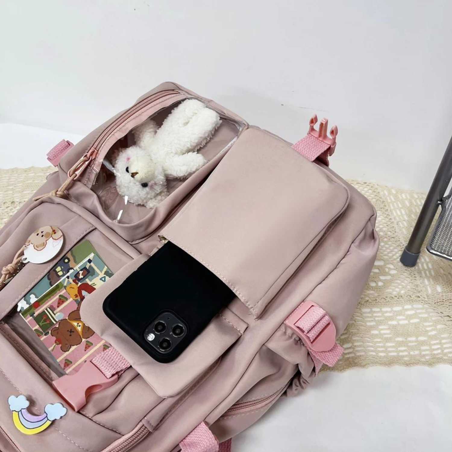 Chic Kawaii-Inspired Multipurpose Backpack