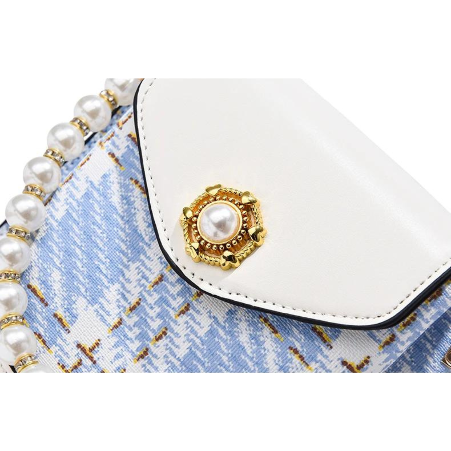 Pearl-Embellished Crossbody Bag