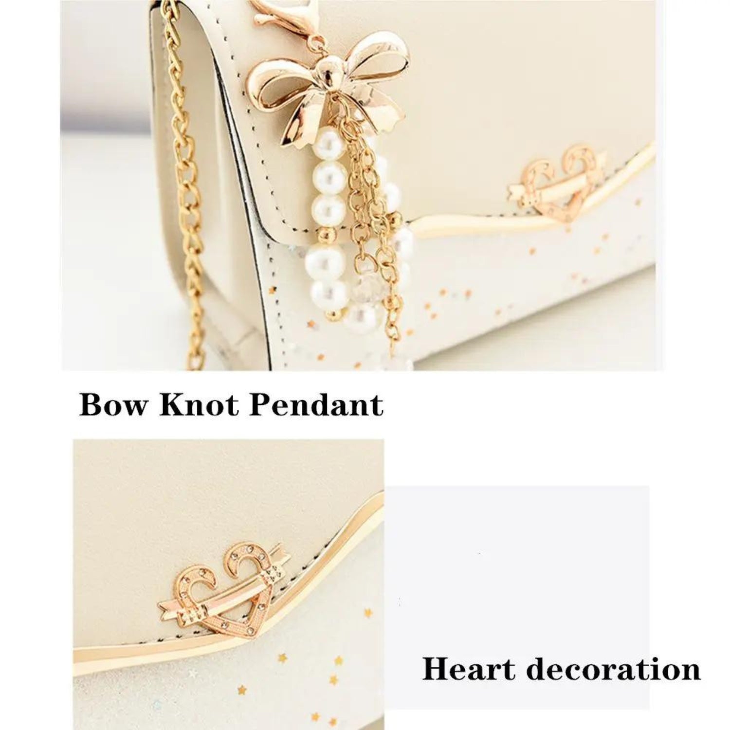 Elegant Pearl-Embellished Clutch Bag