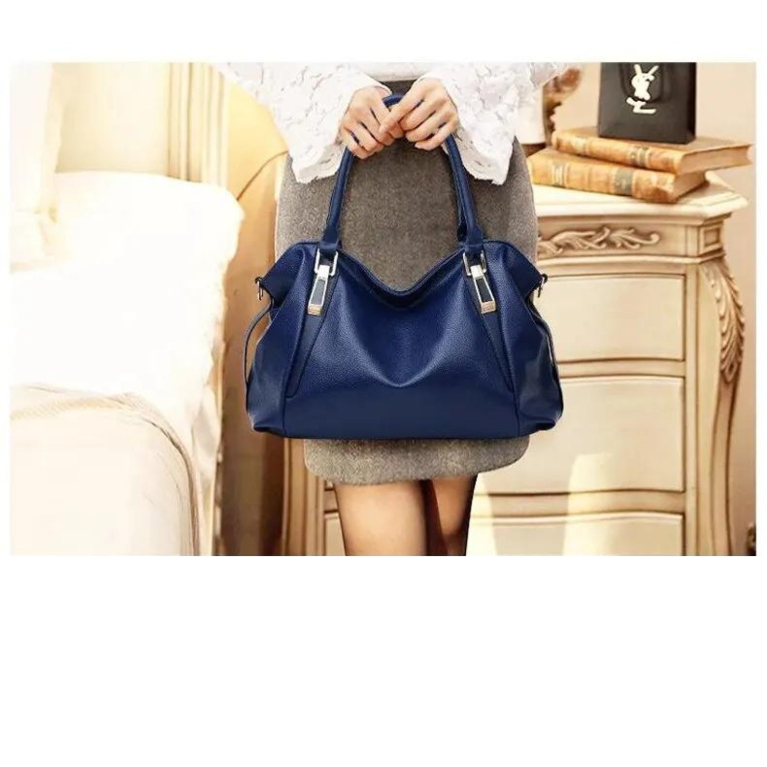 Soft Leather Casual Shoulder Bag – Spacious & Stylish Tote for Everyday Use