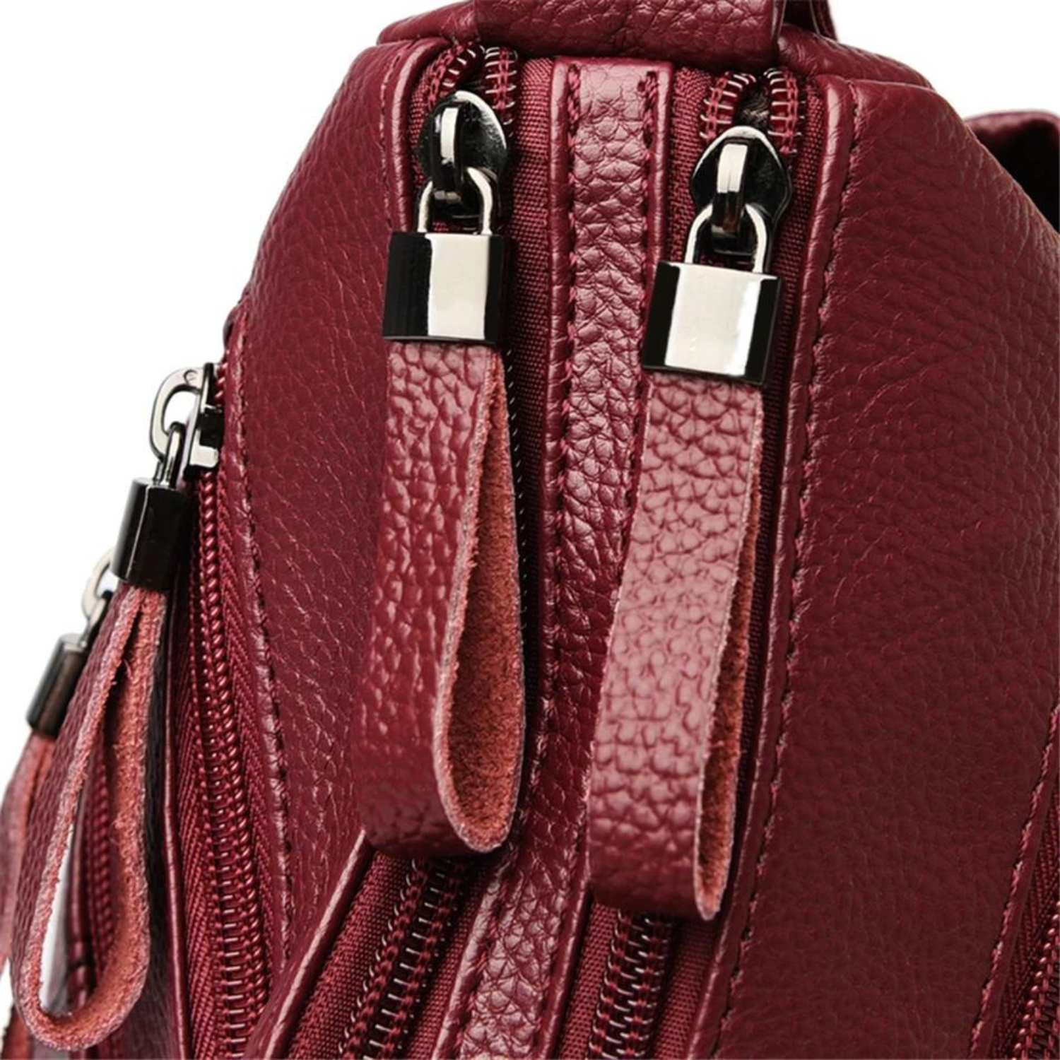 Luxurious Maroon Leather Crossbody Bag